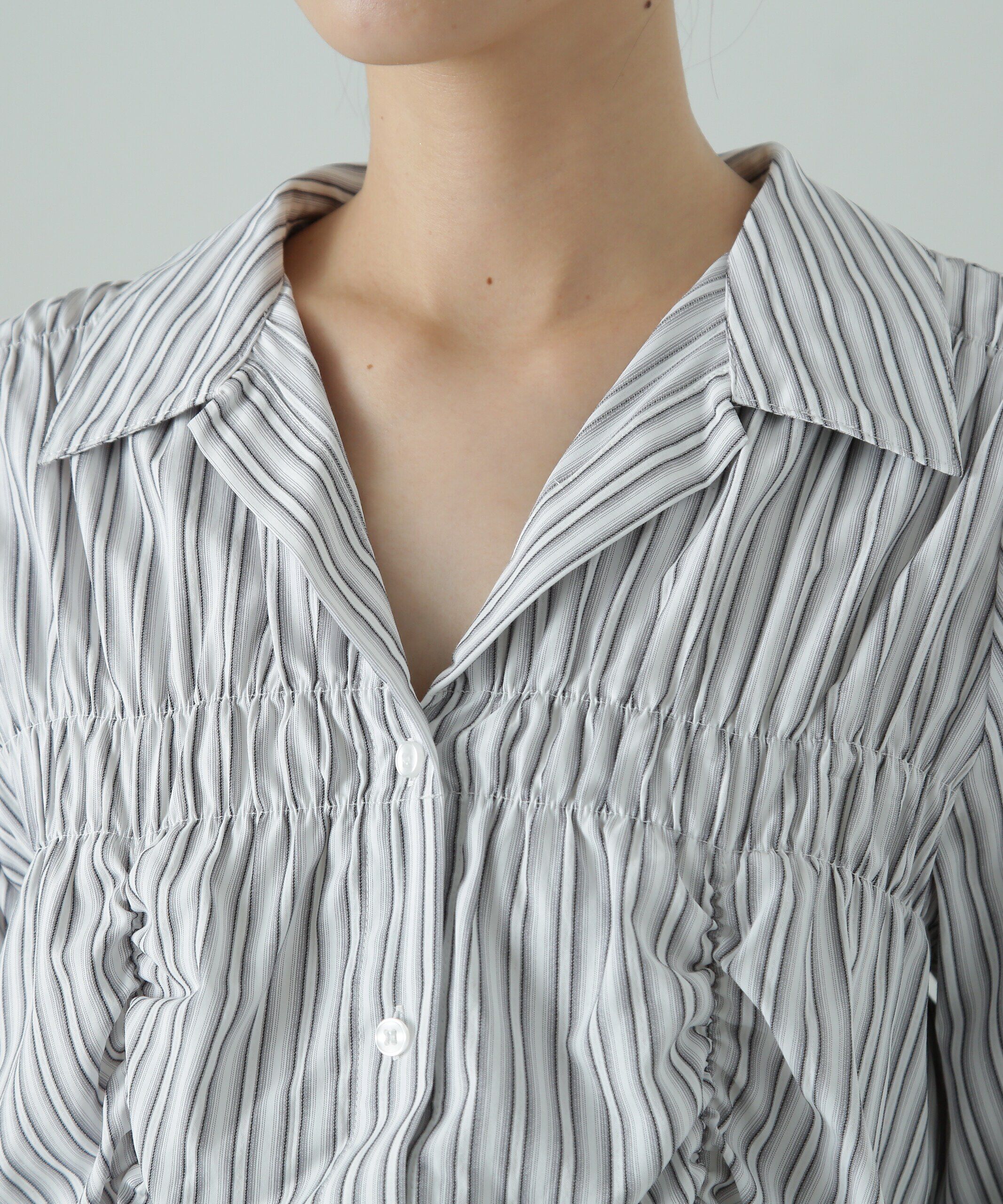  「シャーリングデザインシャツ」|シャツ・ブラウス|