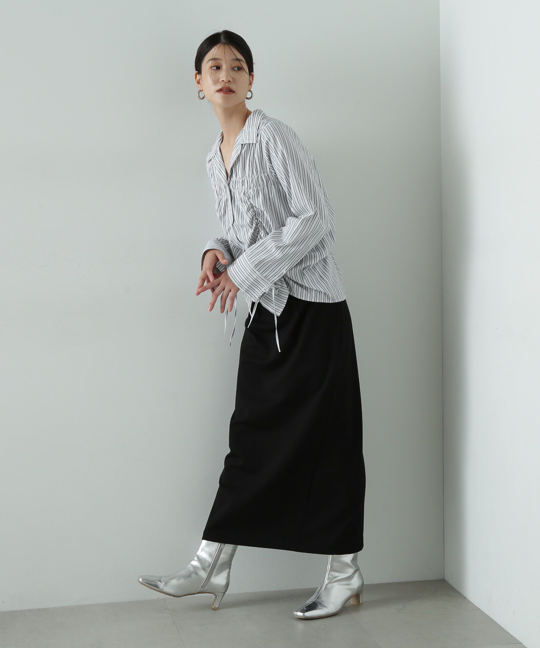  「シャーリングデザインシャツ」|シャツ・ブラウス|