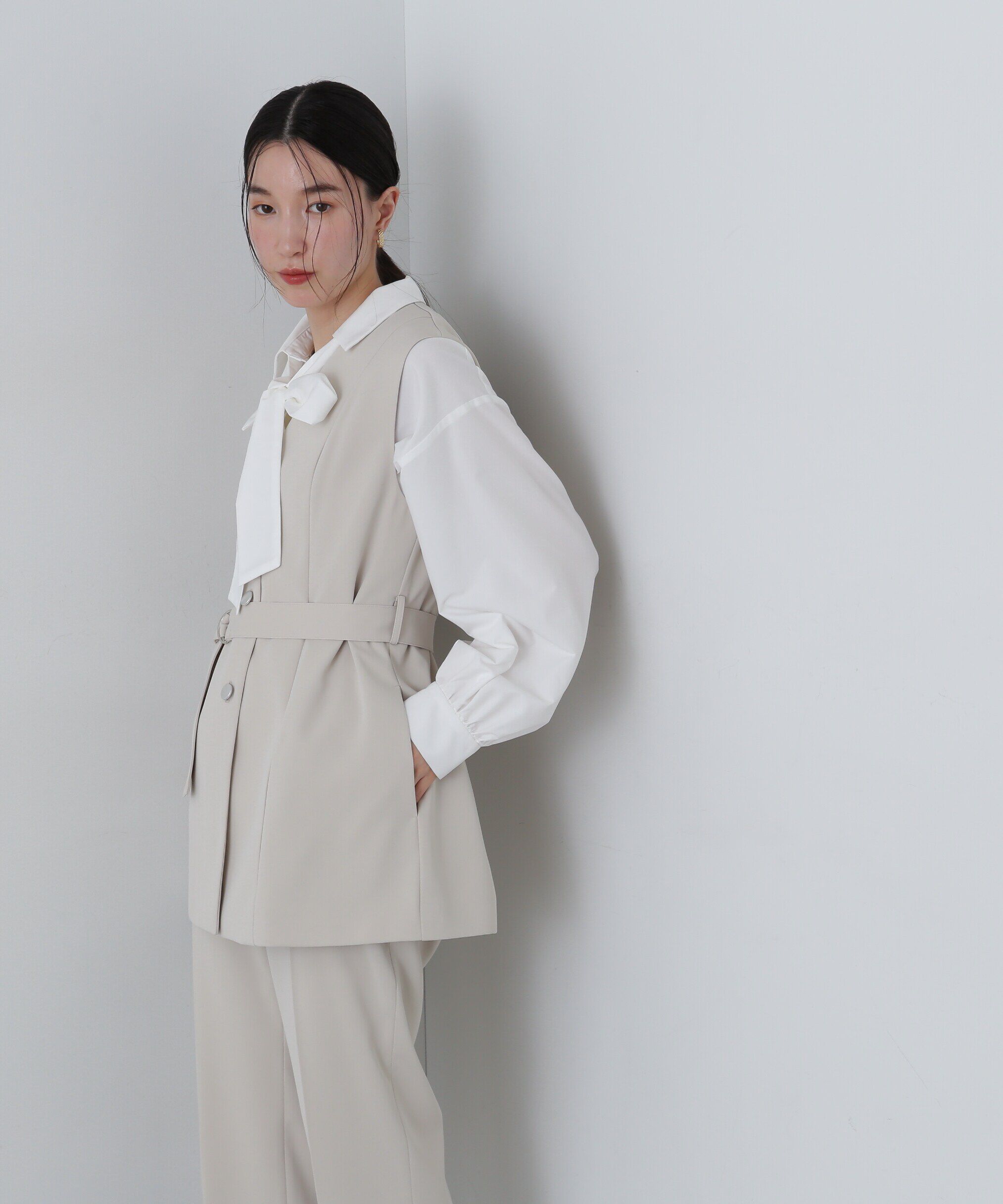  「ベルトツキペプラムジレ」|ブルゾン・スタジャン|