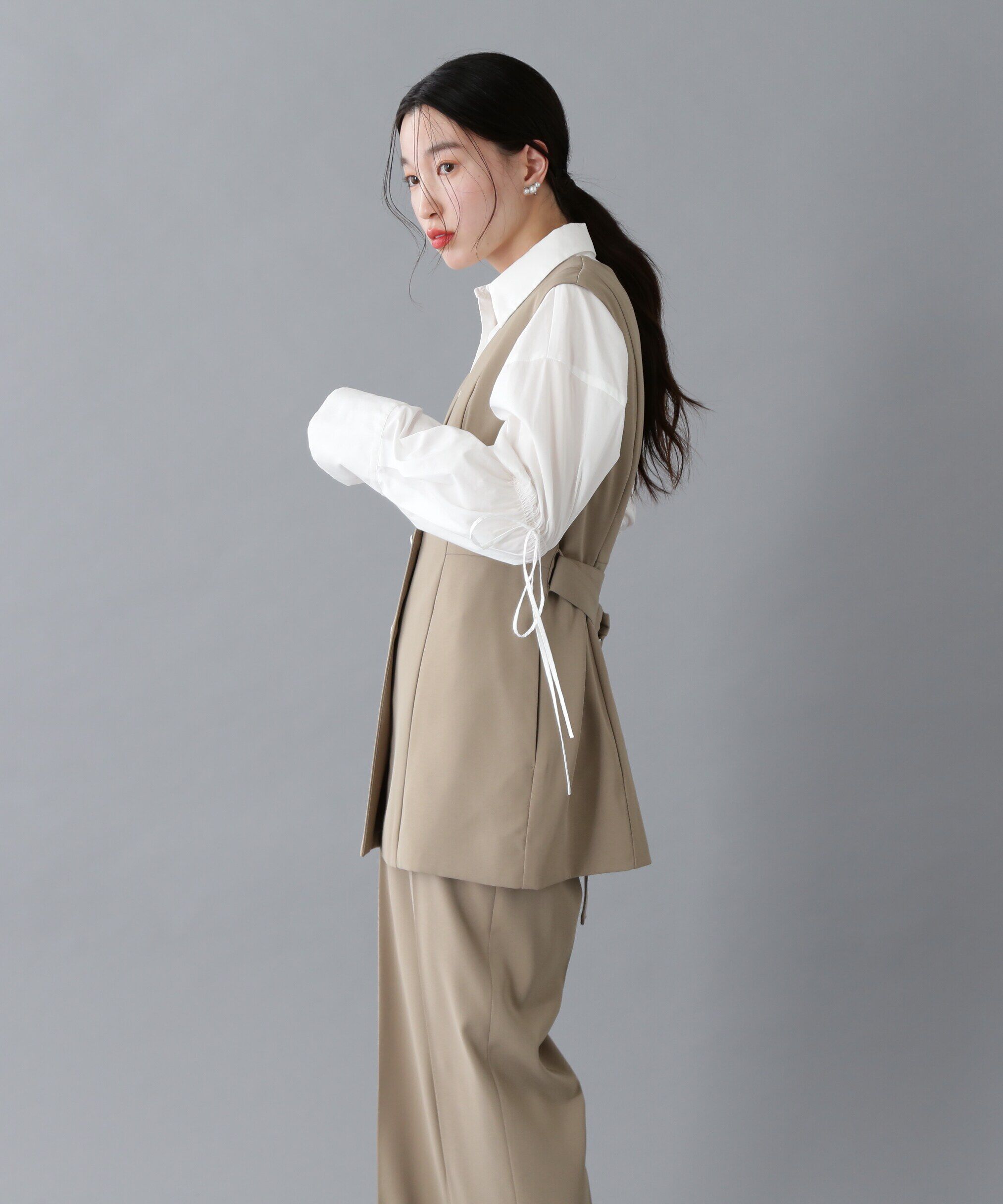  「ベルトツキペプラムジレ」|ブルゾン・スタジャン|