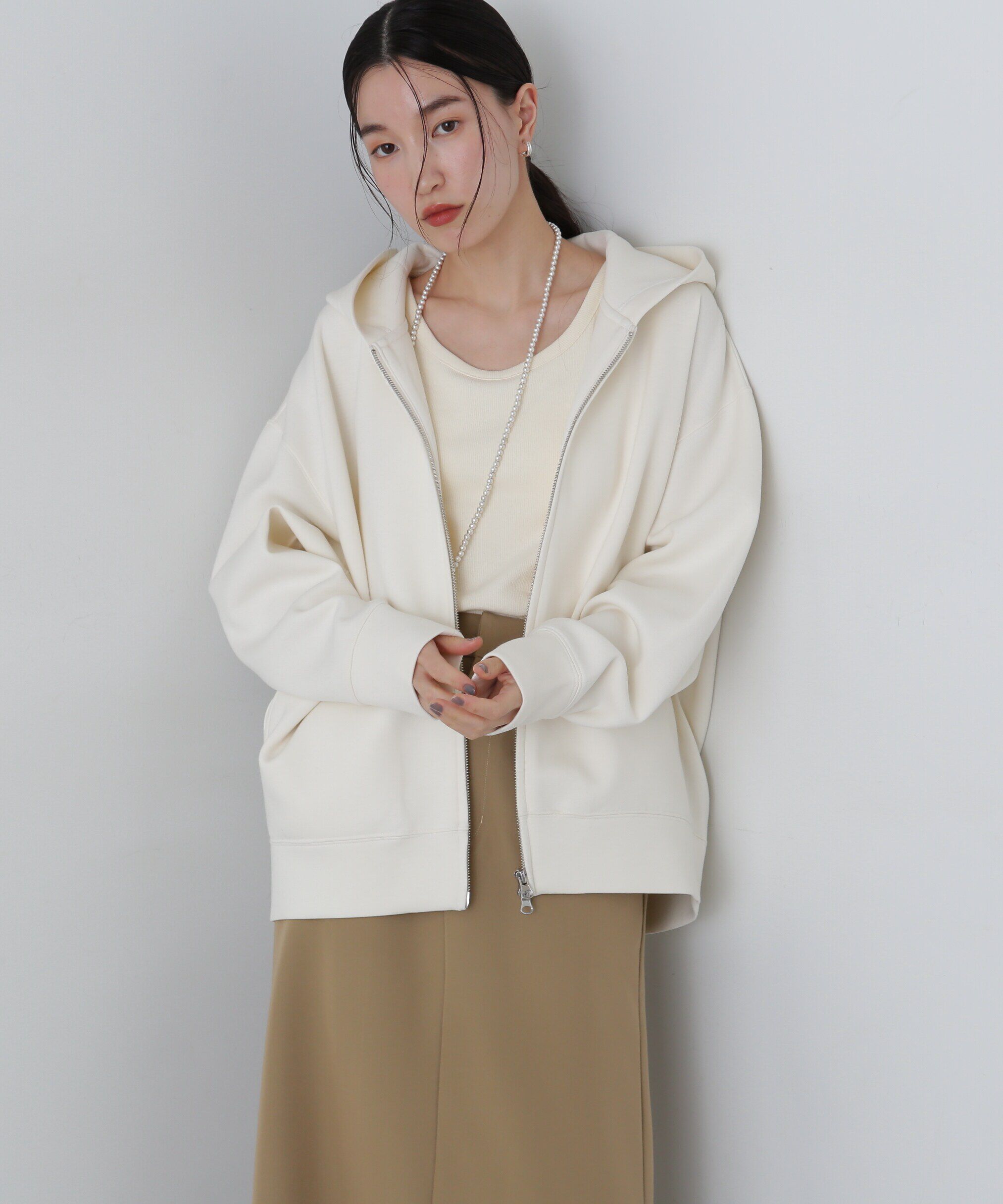  「ダンボールフォルムジップフーディー」|Tシャツ・カットソー|オフ1