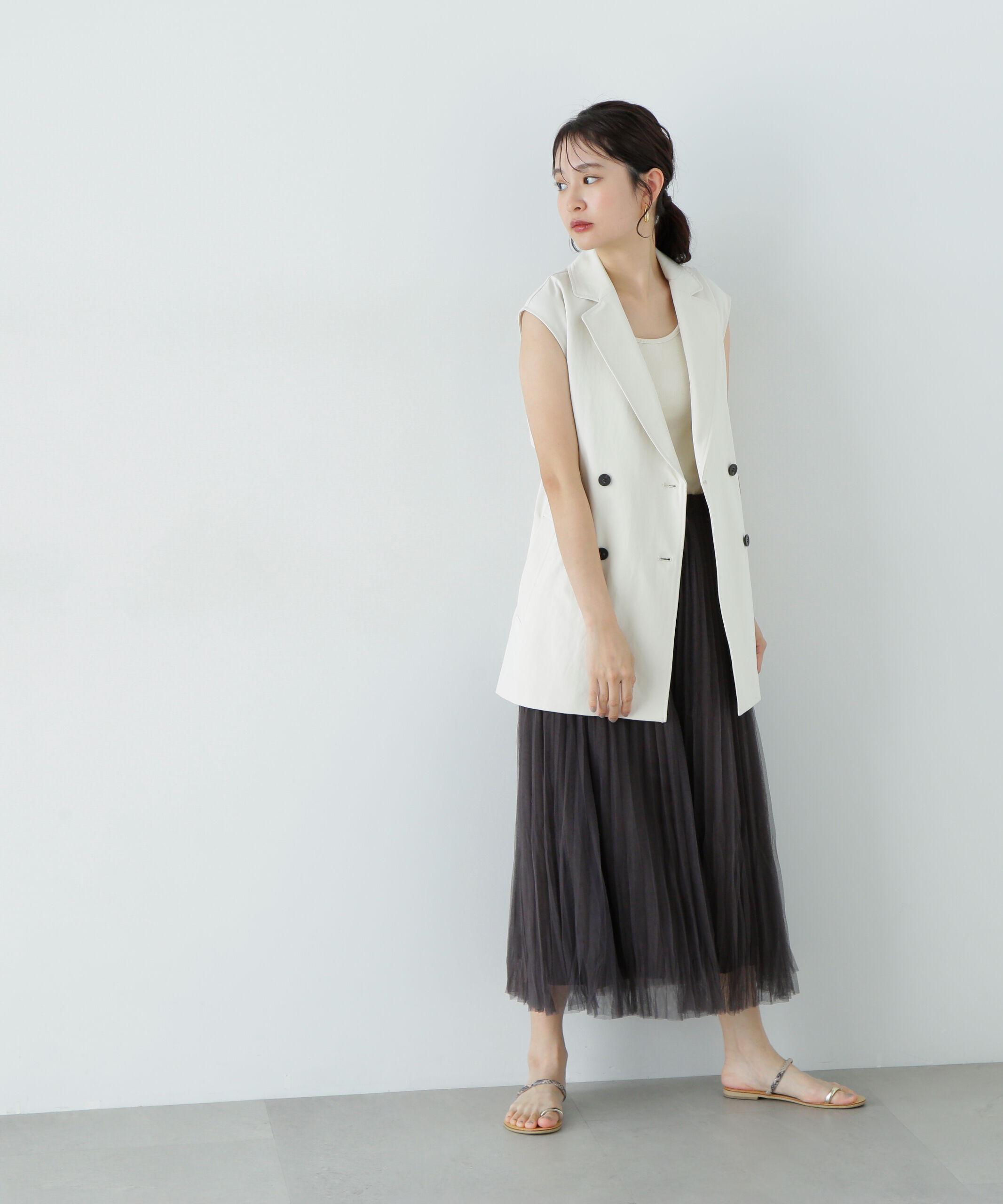  「トレンチ風ジレ」|ブルゾン・スタジャン|