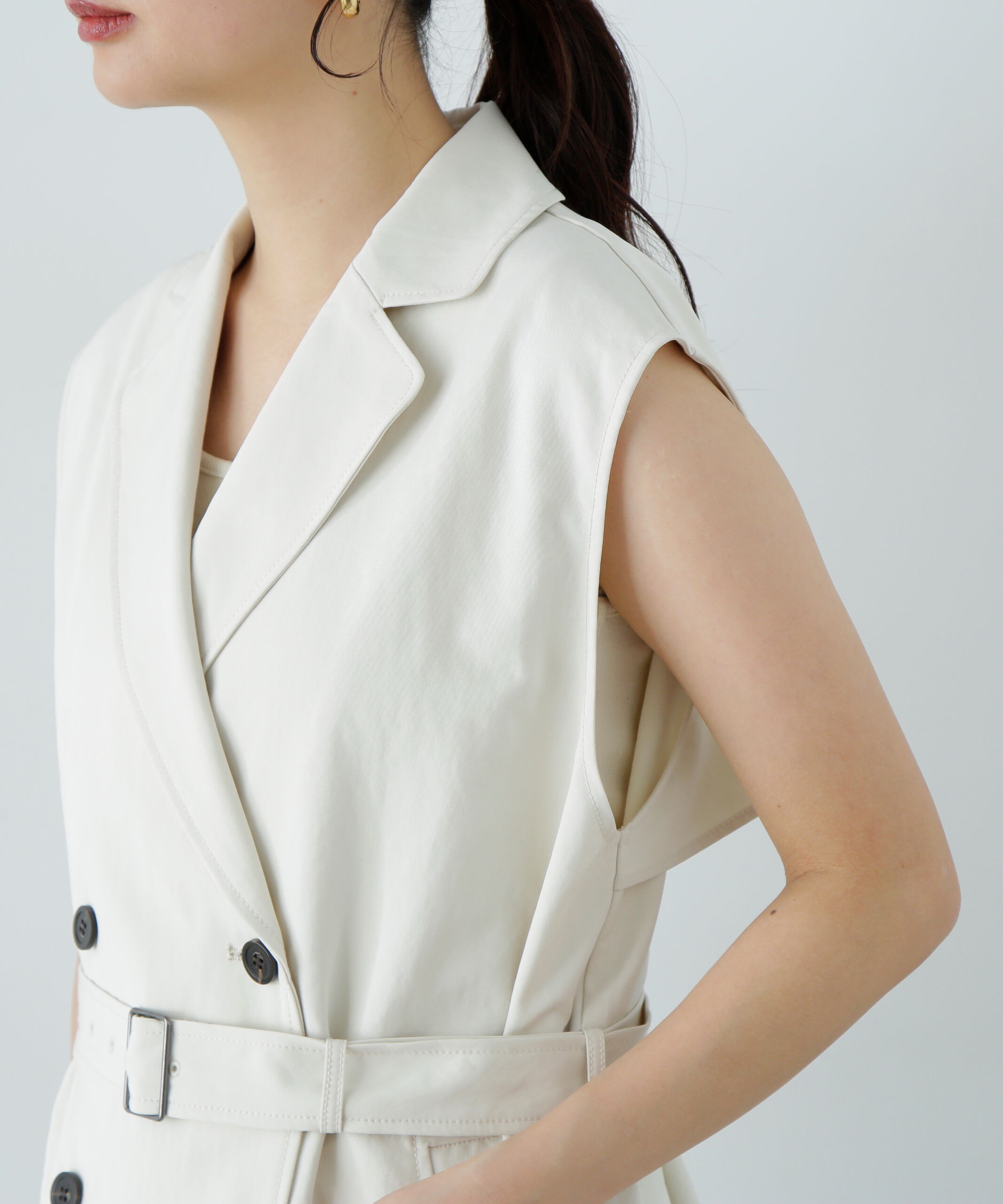  「トレンチ風ジレ」|ブルゾン・スタジャン|