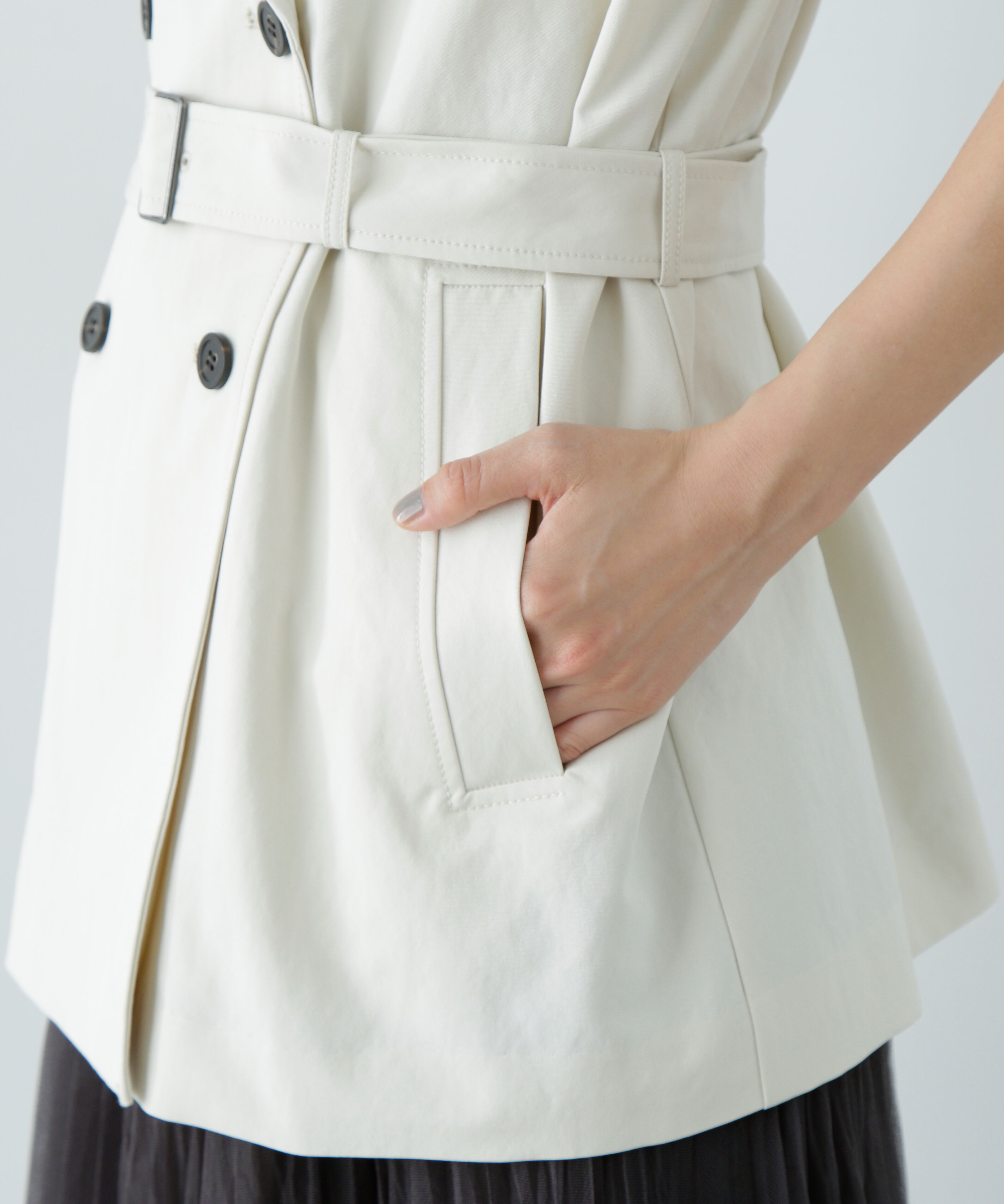  「トレンチ風ジレ」|ブルゾン・スタジャン|