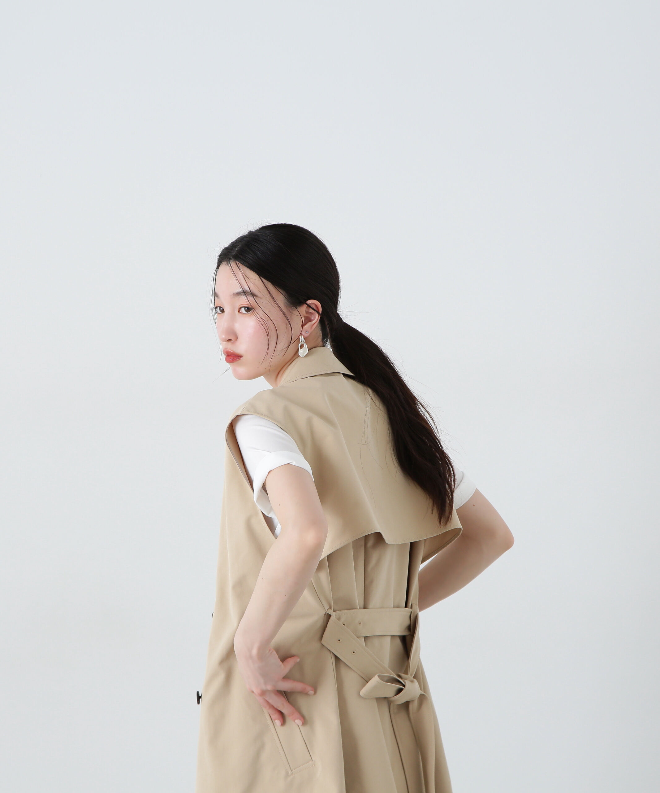  「トレンチ風ジレ」|ブルゾン・スタジャン|