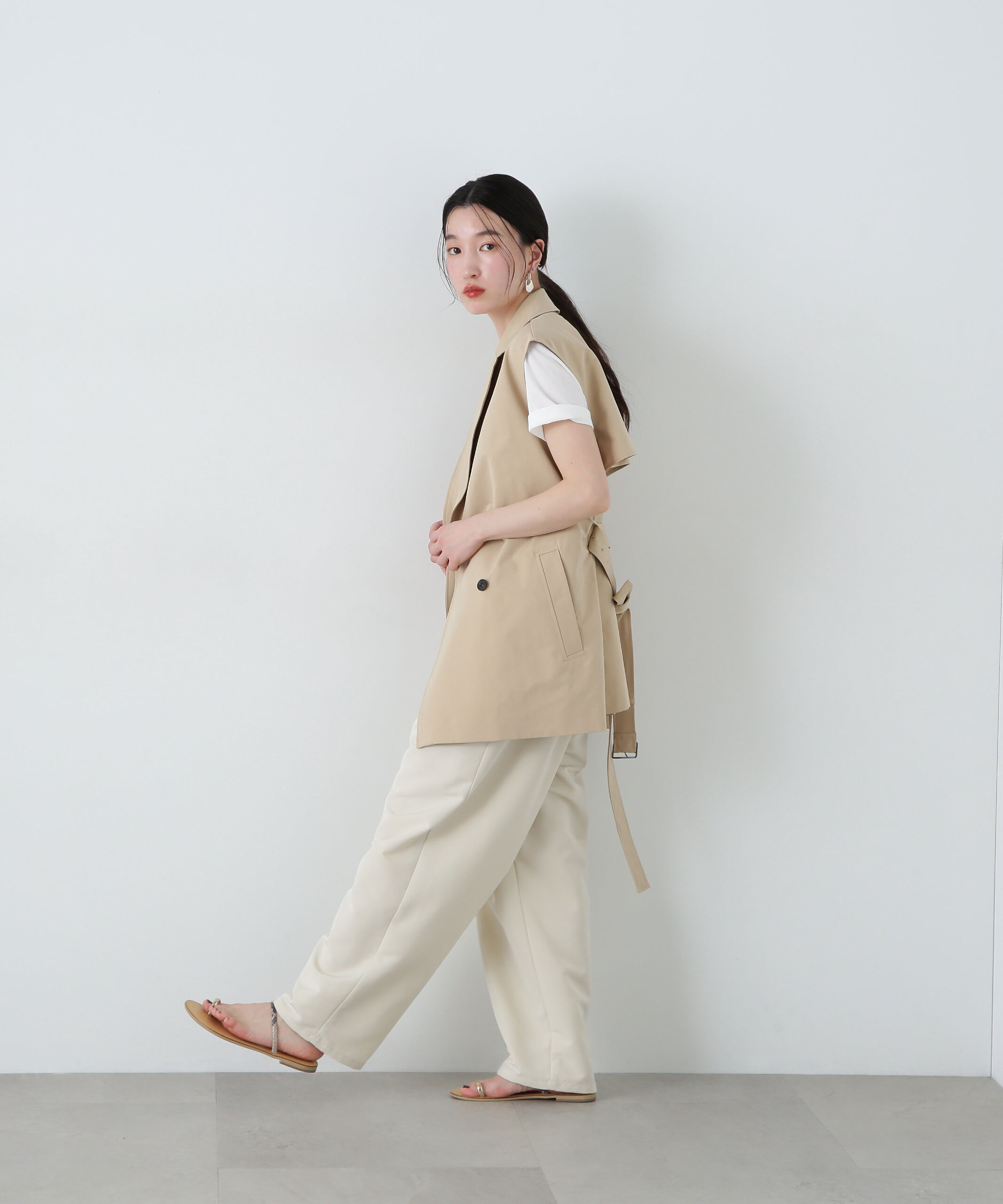  「トレンチ風ジレ」|ブルゾン・スタジャン|