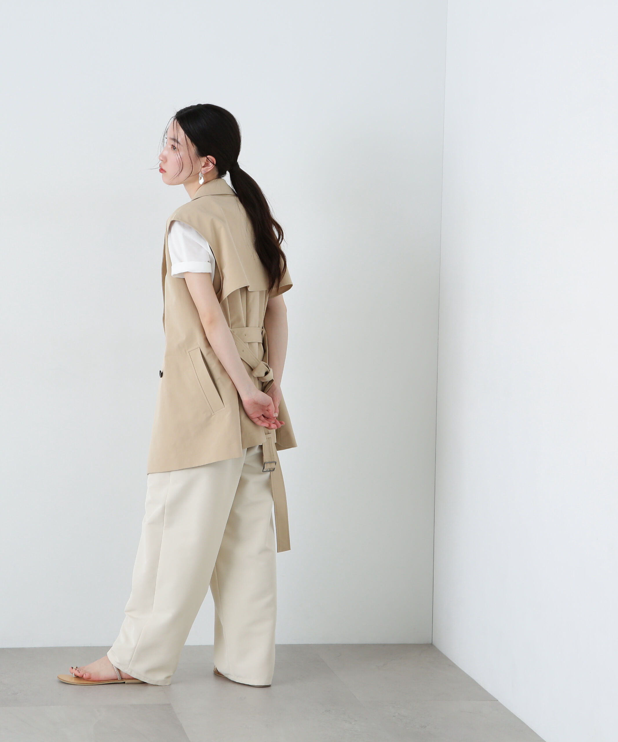  「トレンチ風ジレ」|ブルゾン・スタジャン|