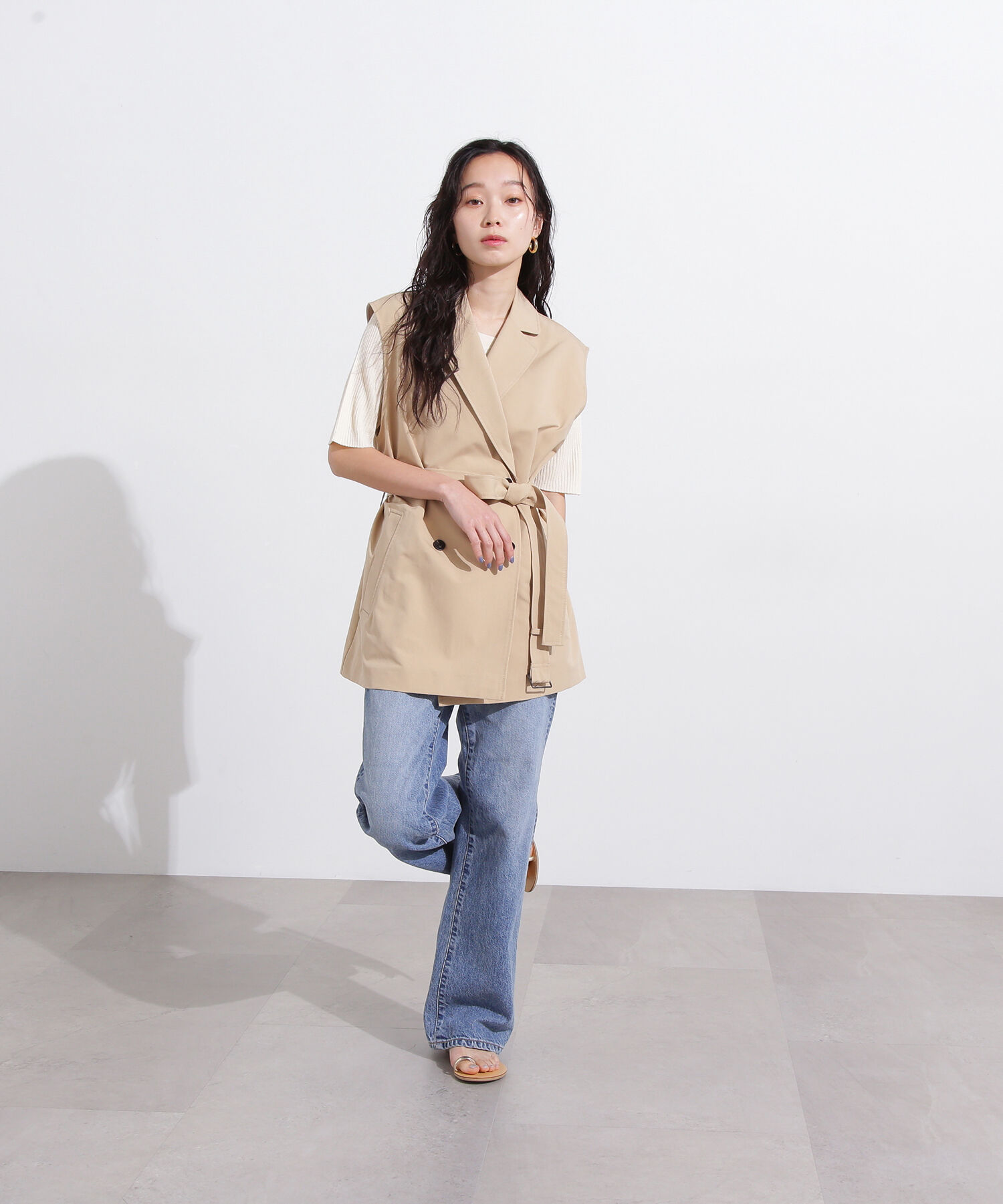  「トレンチ風ジレ」|ブルゾン・スタジャン|