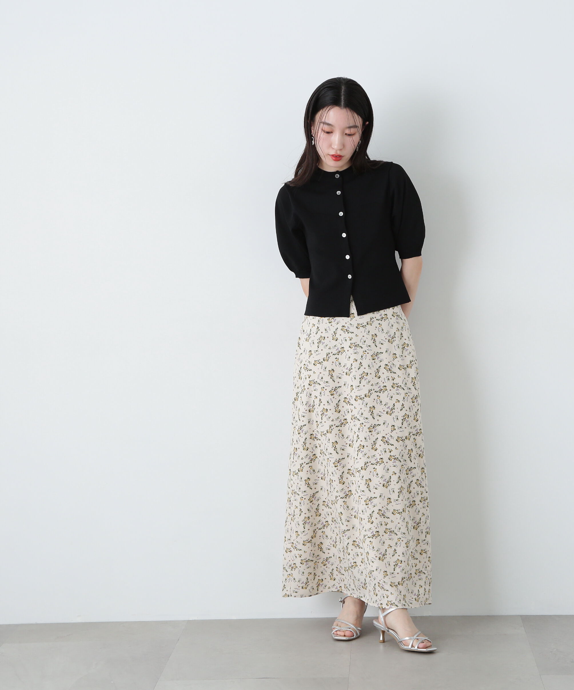  「小花柄スカート」|スカート|