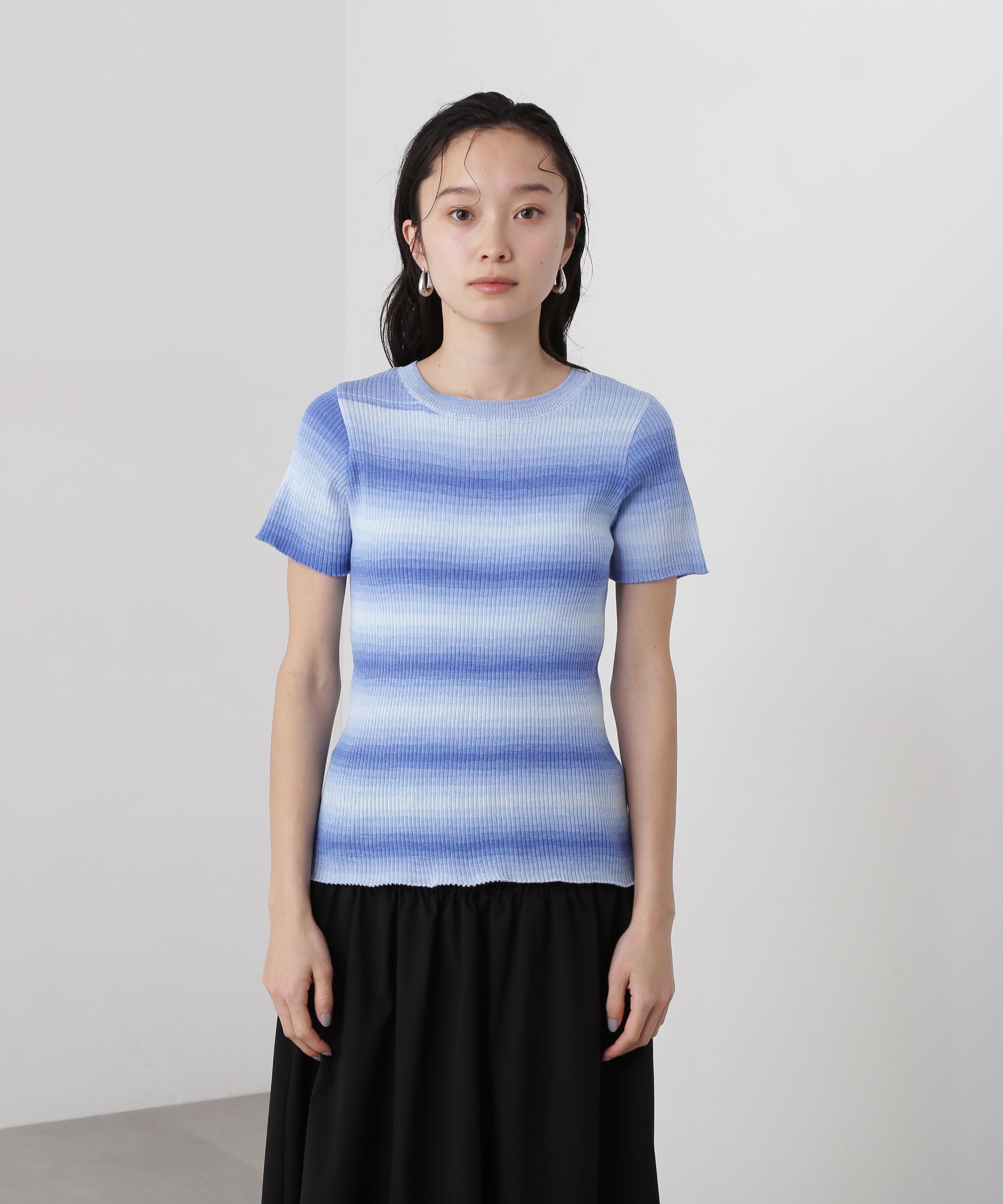  「グラデーションボーダーニット」|ニット・セーター|