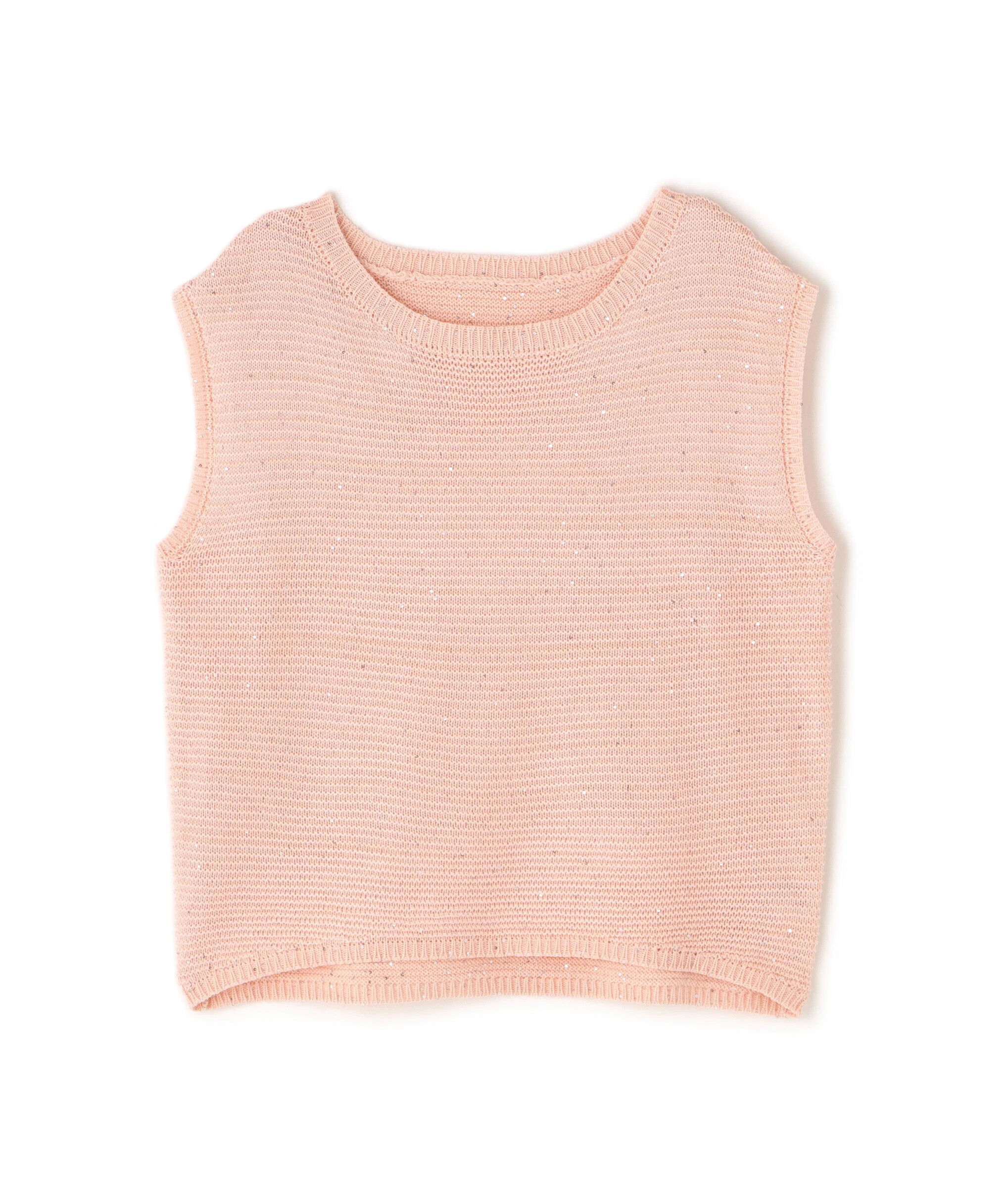  「スパンコールノースリーブニット」|ニット・セーター|