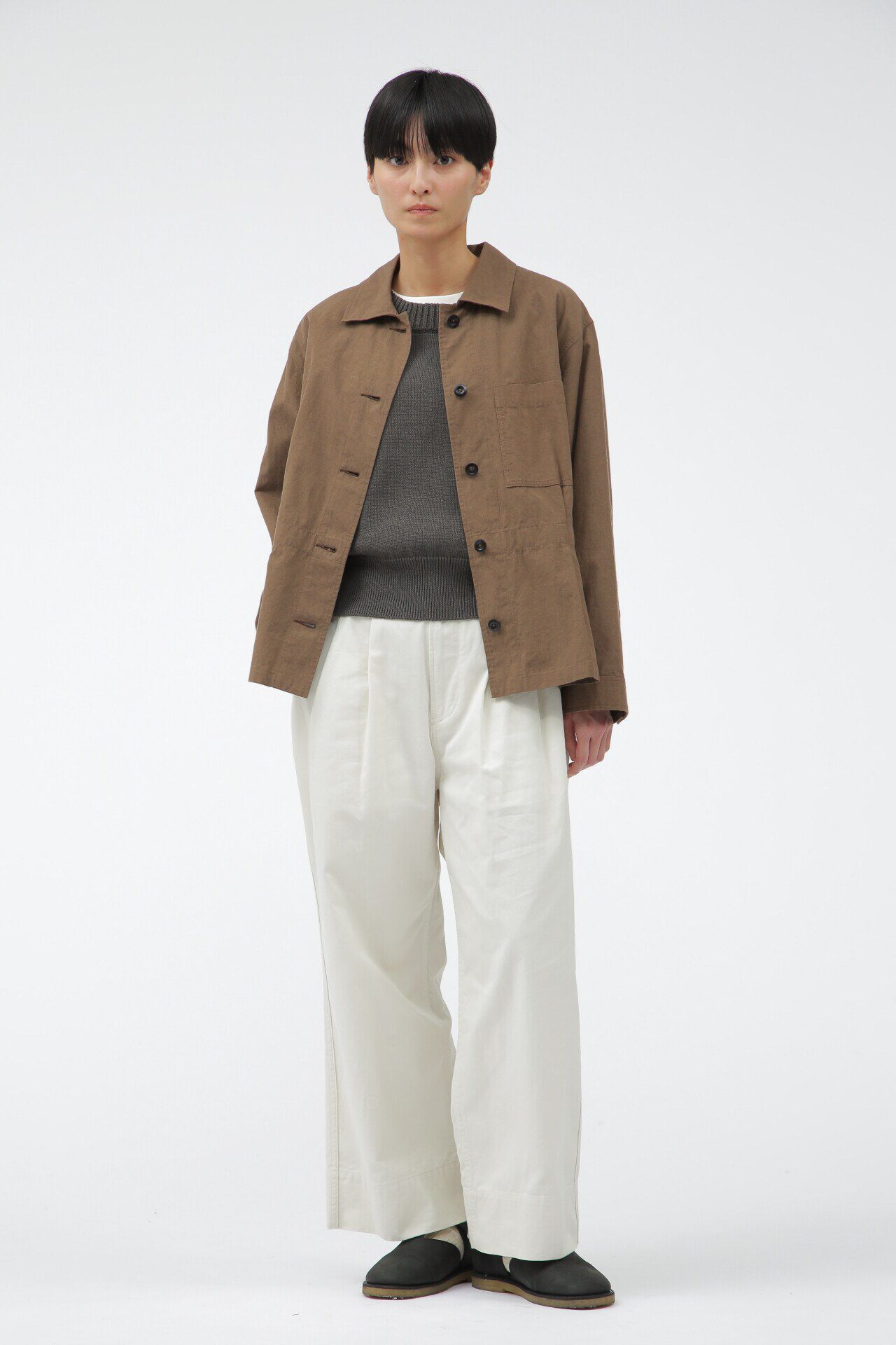 MHL.「OVERDYE MELANGE COTTON LINEN」|ブルゾン・スタジャン|