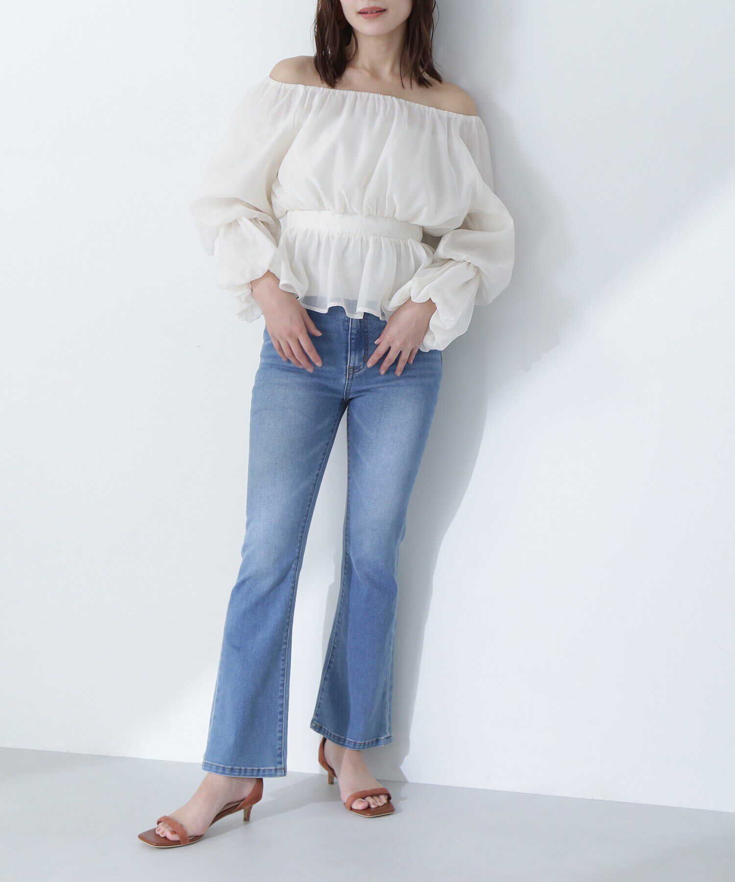  「スリムフレアデニムパンツ」|その他|