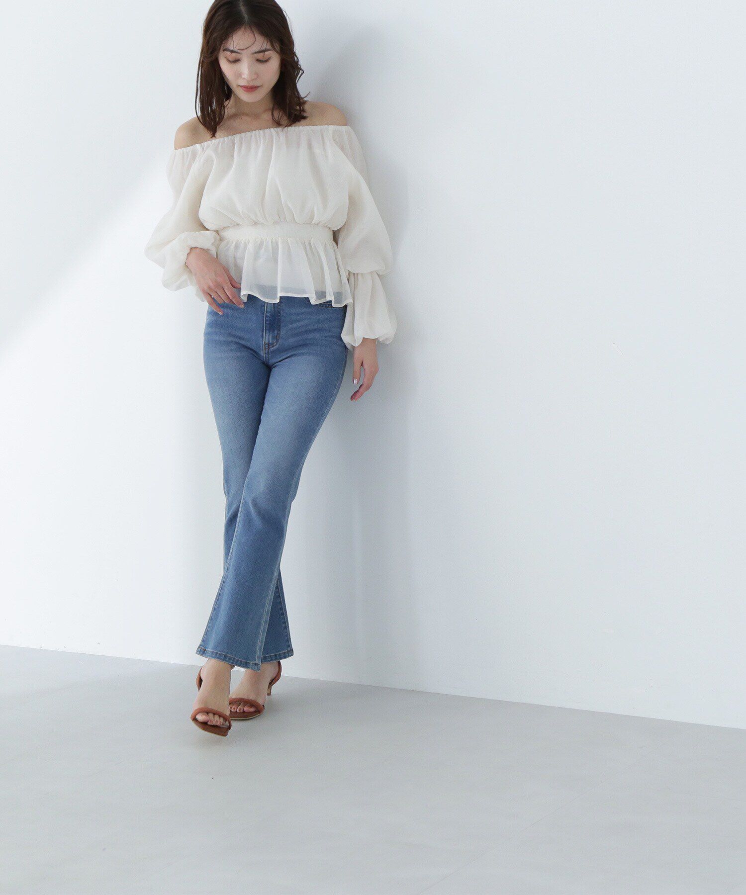  「スリムフレアデニムパンツ」|その他|