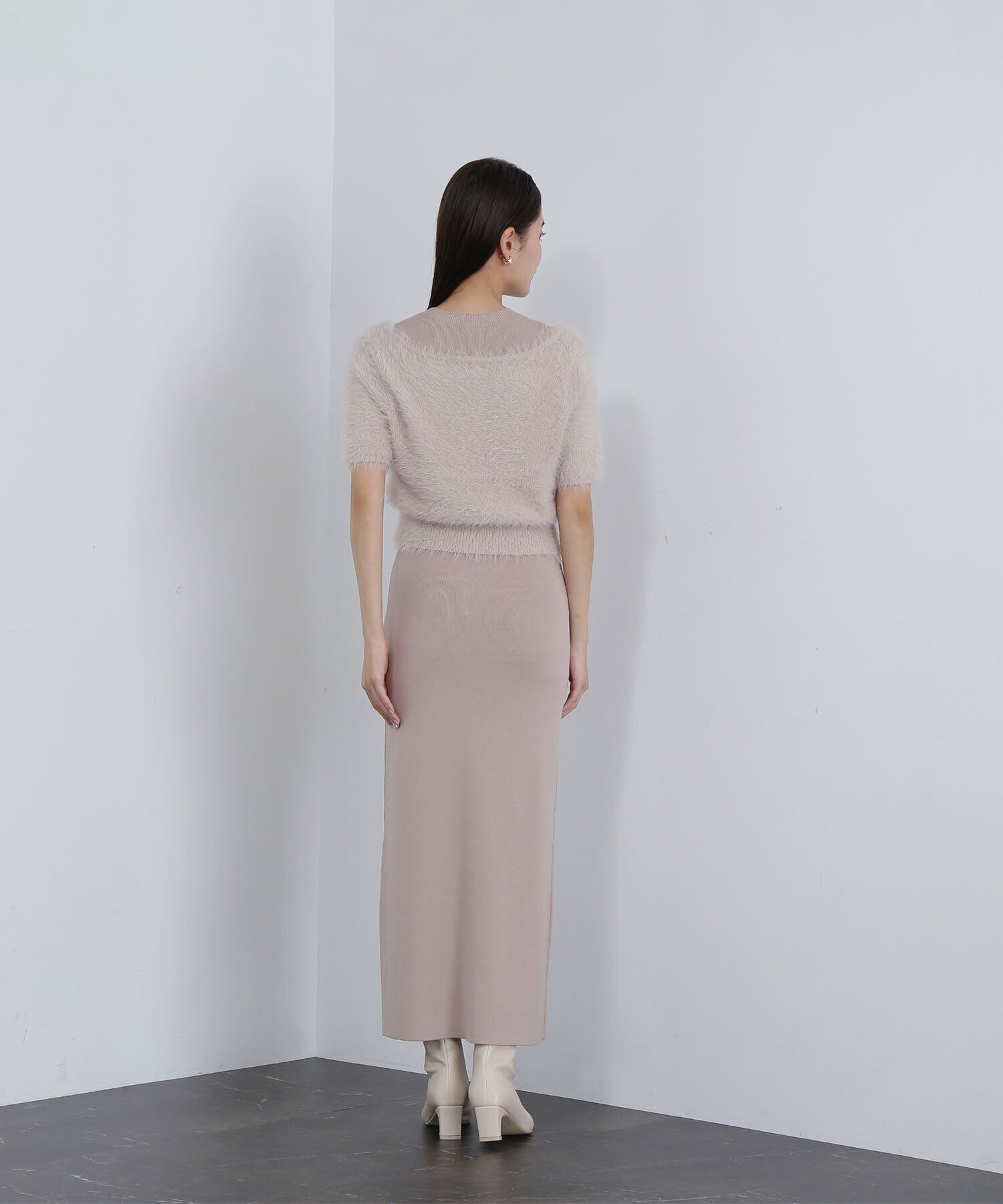  「Uネックフェザーニット＆アメスリニットワンピース」|ワンピース|