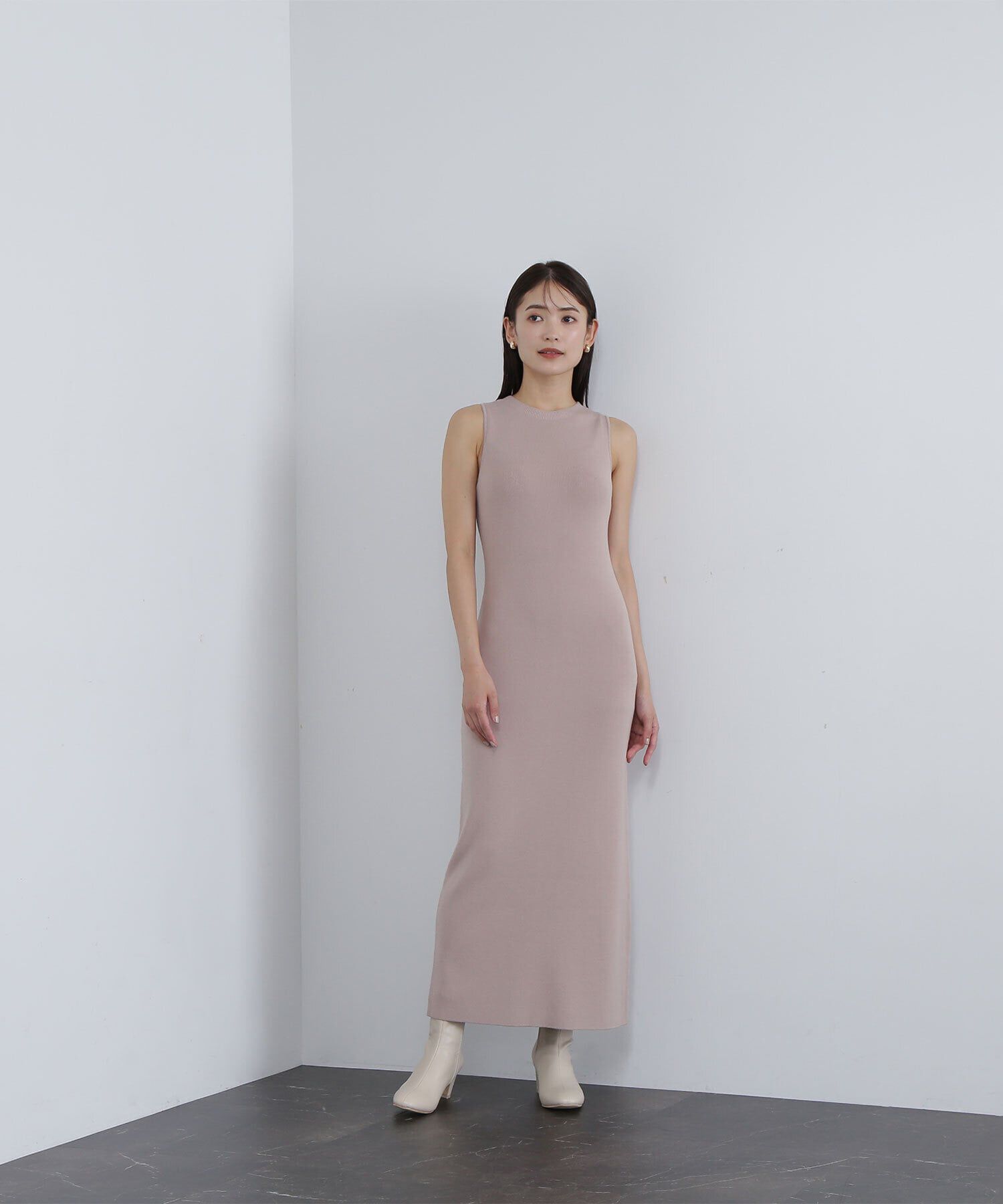  「Uネックフェザーニット＆アメスリニットワンピース」|ワンピース|