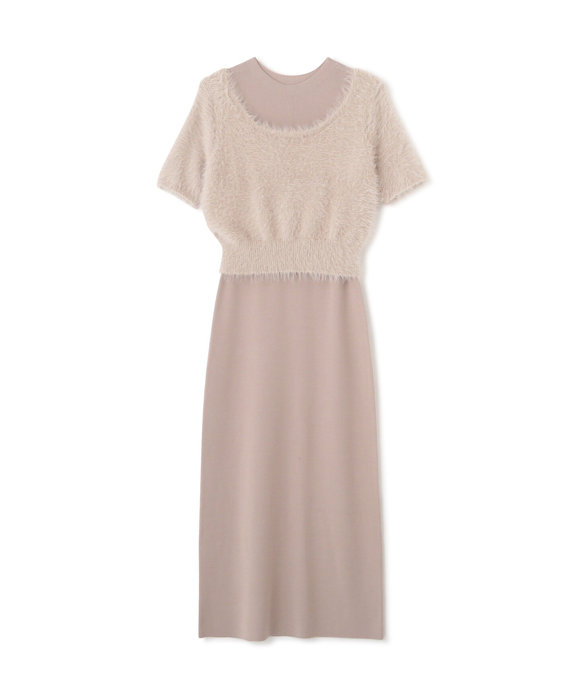  「Uネックフェザーニット＆アメスリニットワンピース」|ワンピース|