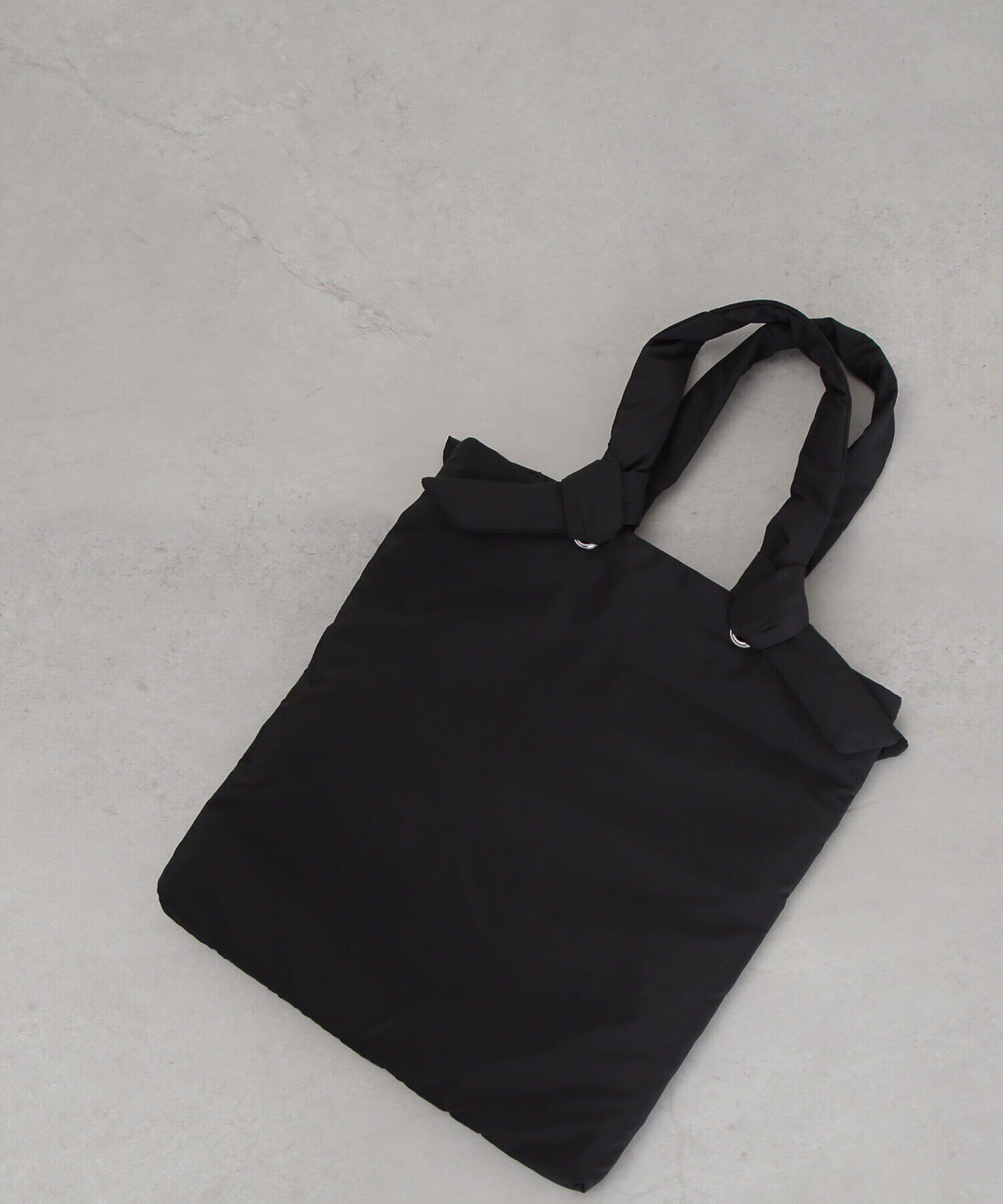  「タフタノットハンドルトートバッグ」|トートバッグ|クロ