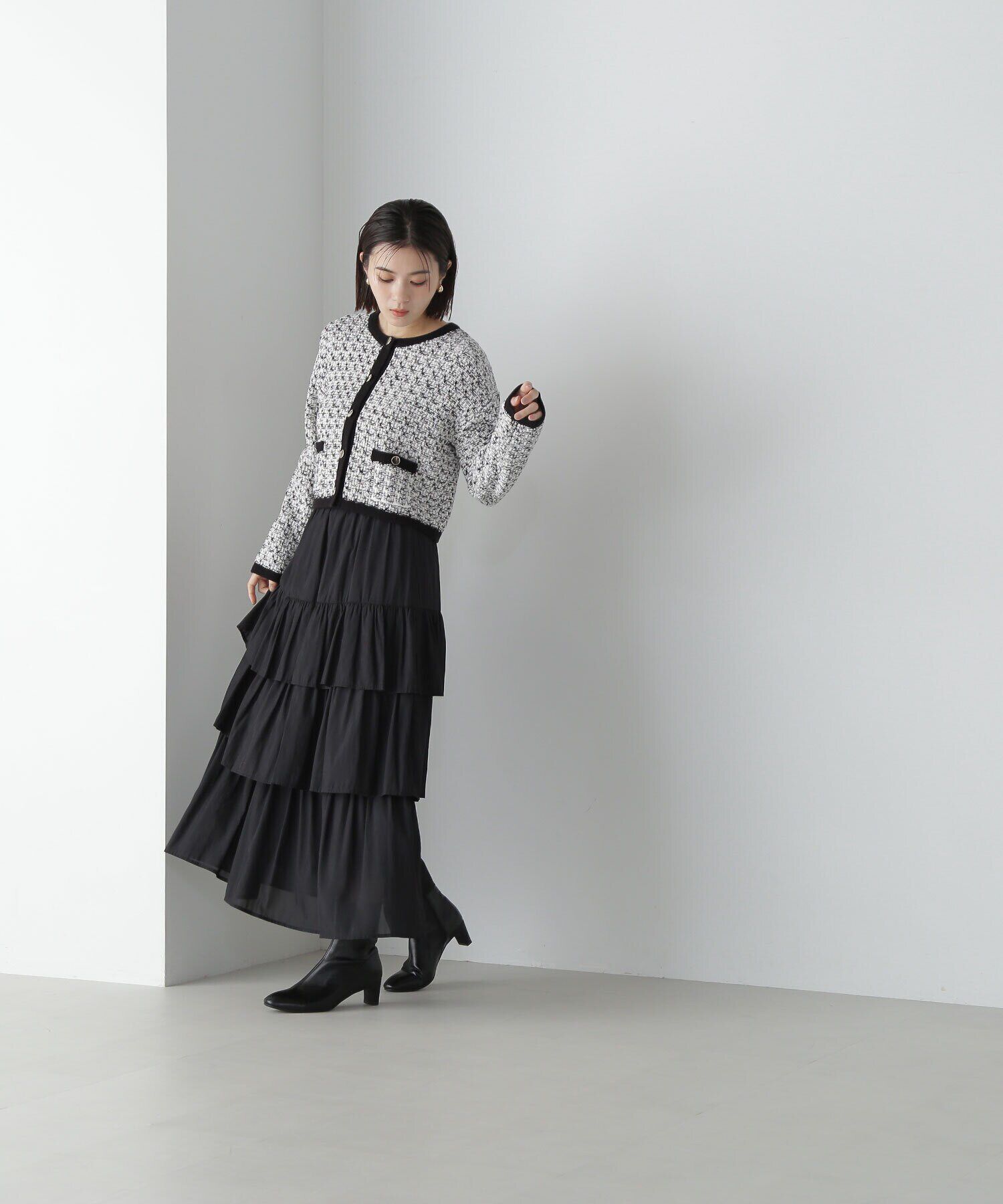  「グロッシーティアードスカート　24AW」|スカート|