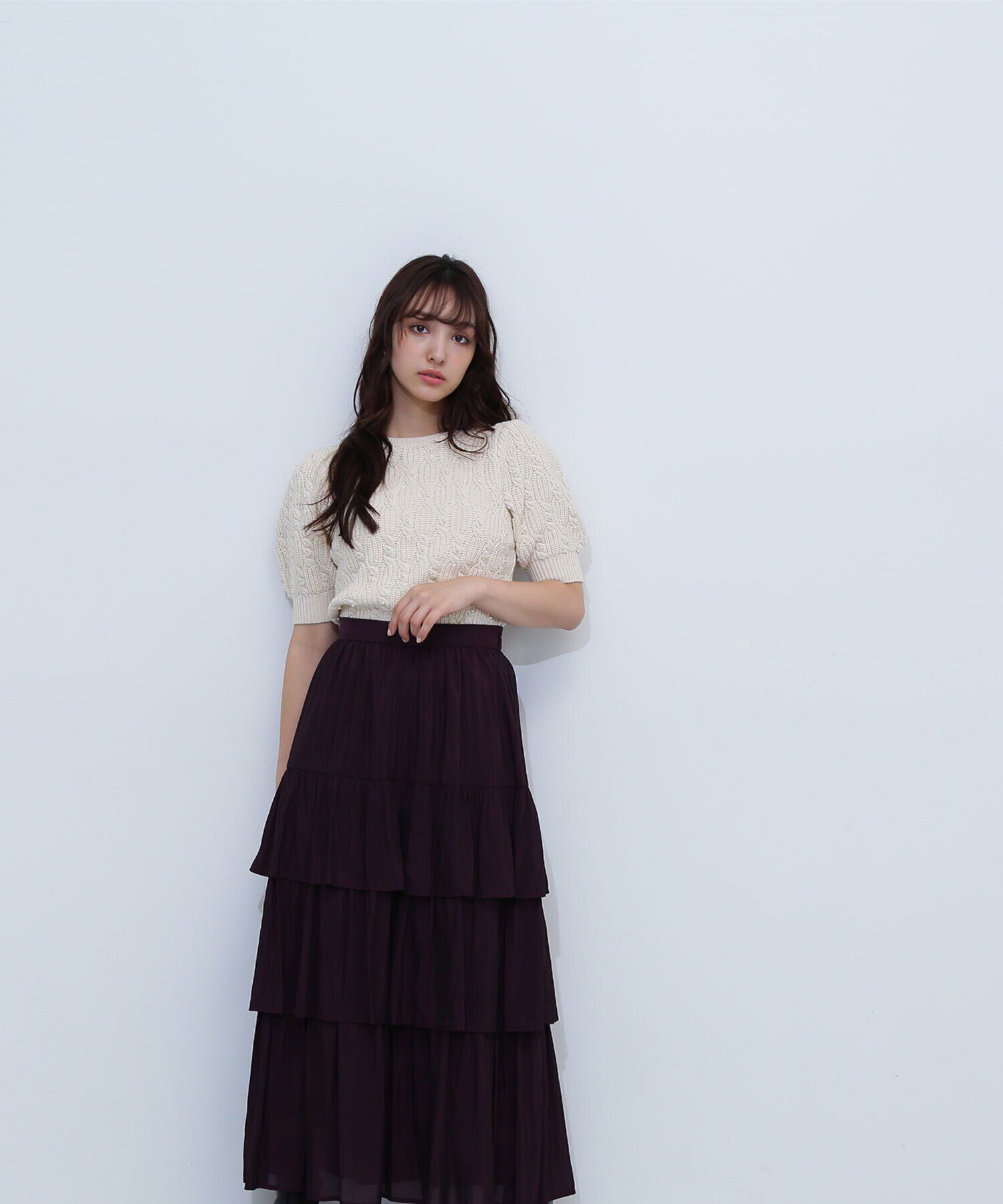  「グロッシーティアードスカート　24AW」|スカート|