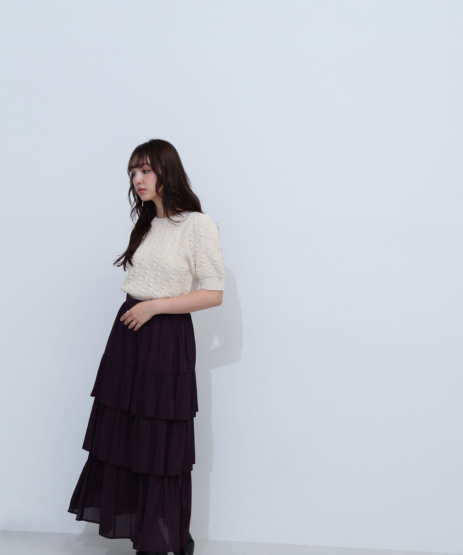  「グロッシーティアードスカート　24AW」|スカート|