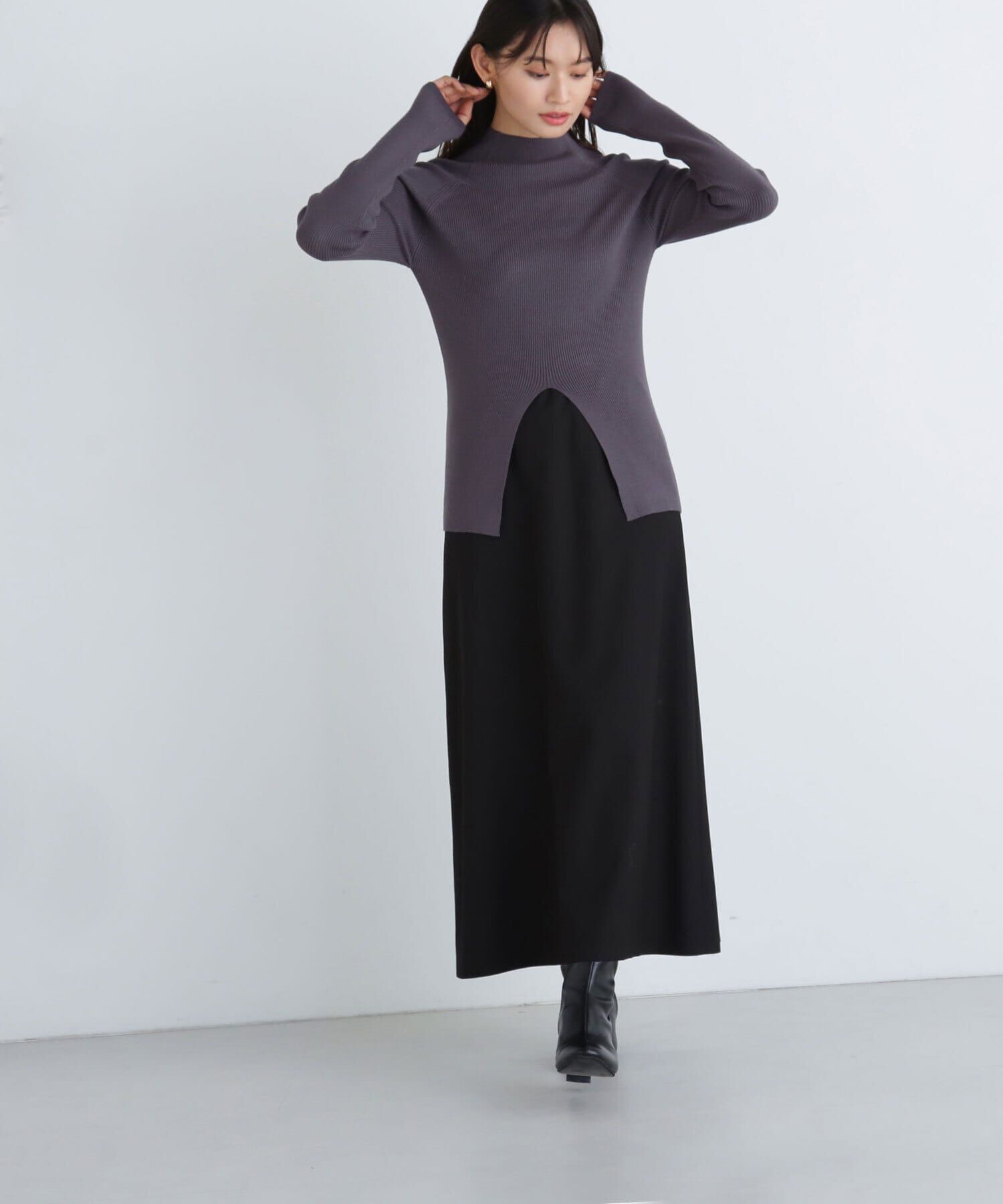  「ミニマルセミフレアスカート」|スカート|クロ