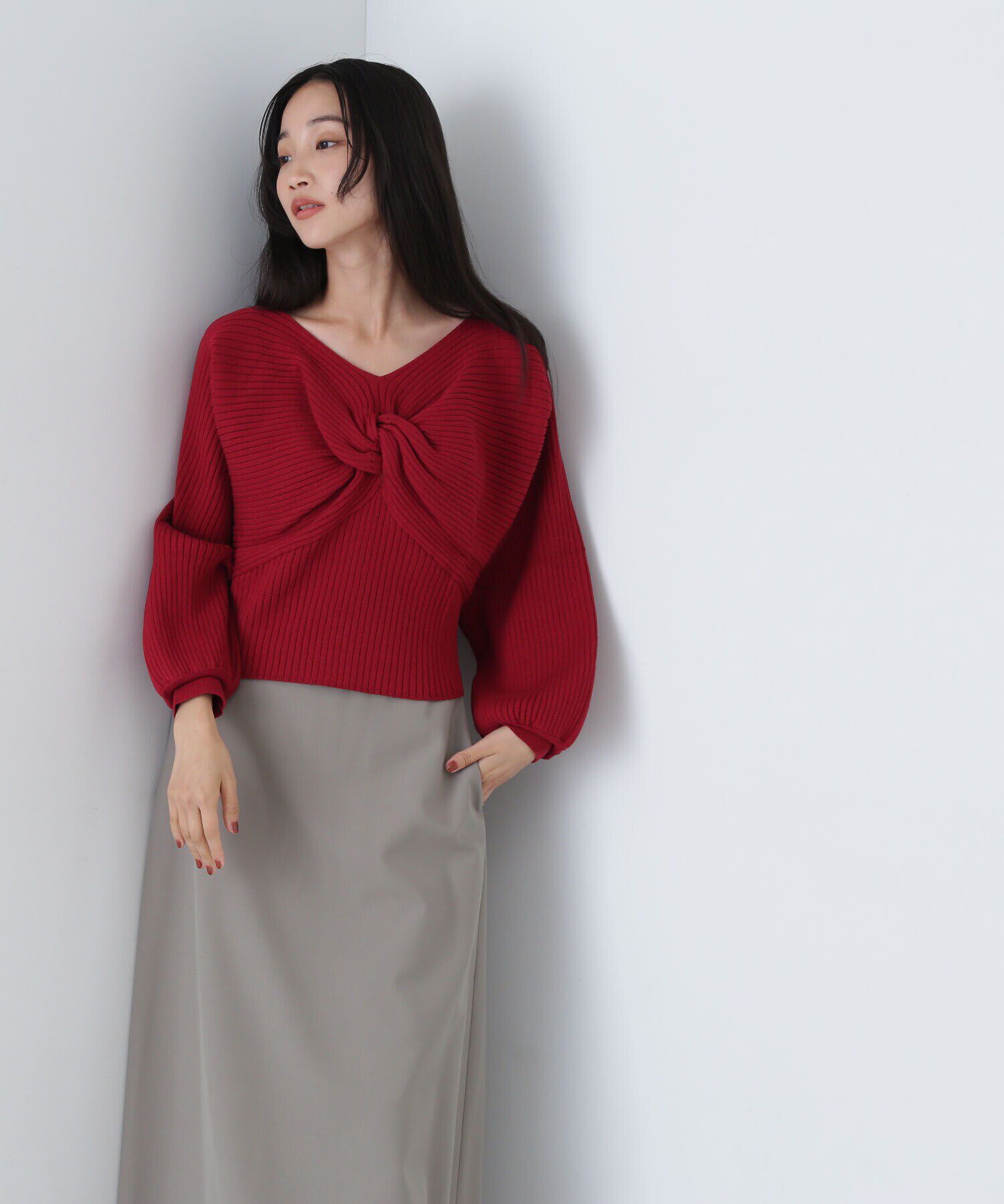  「2wayツイストデザインニット　24AW」|ニット・セーター|アカ