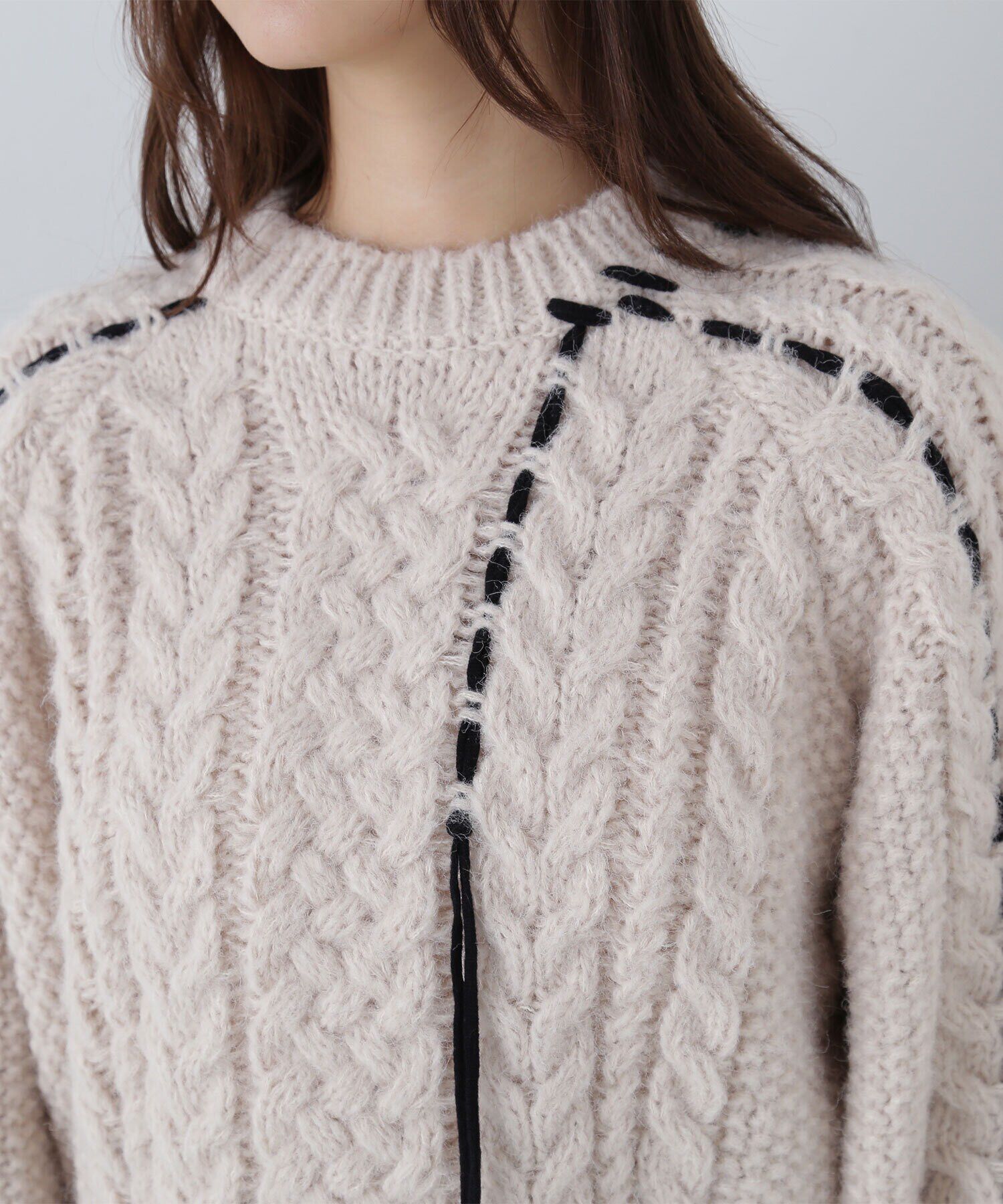  「ステッチケーブルニット　24AW」|ニット・セーター|