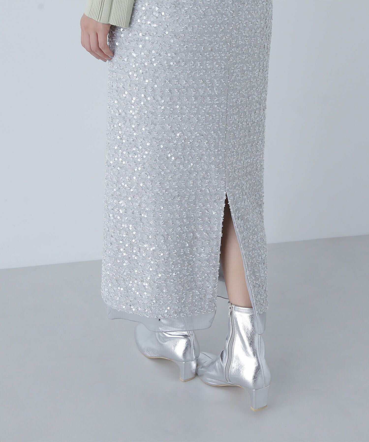  「スパンコールナロースカート」|スカート|