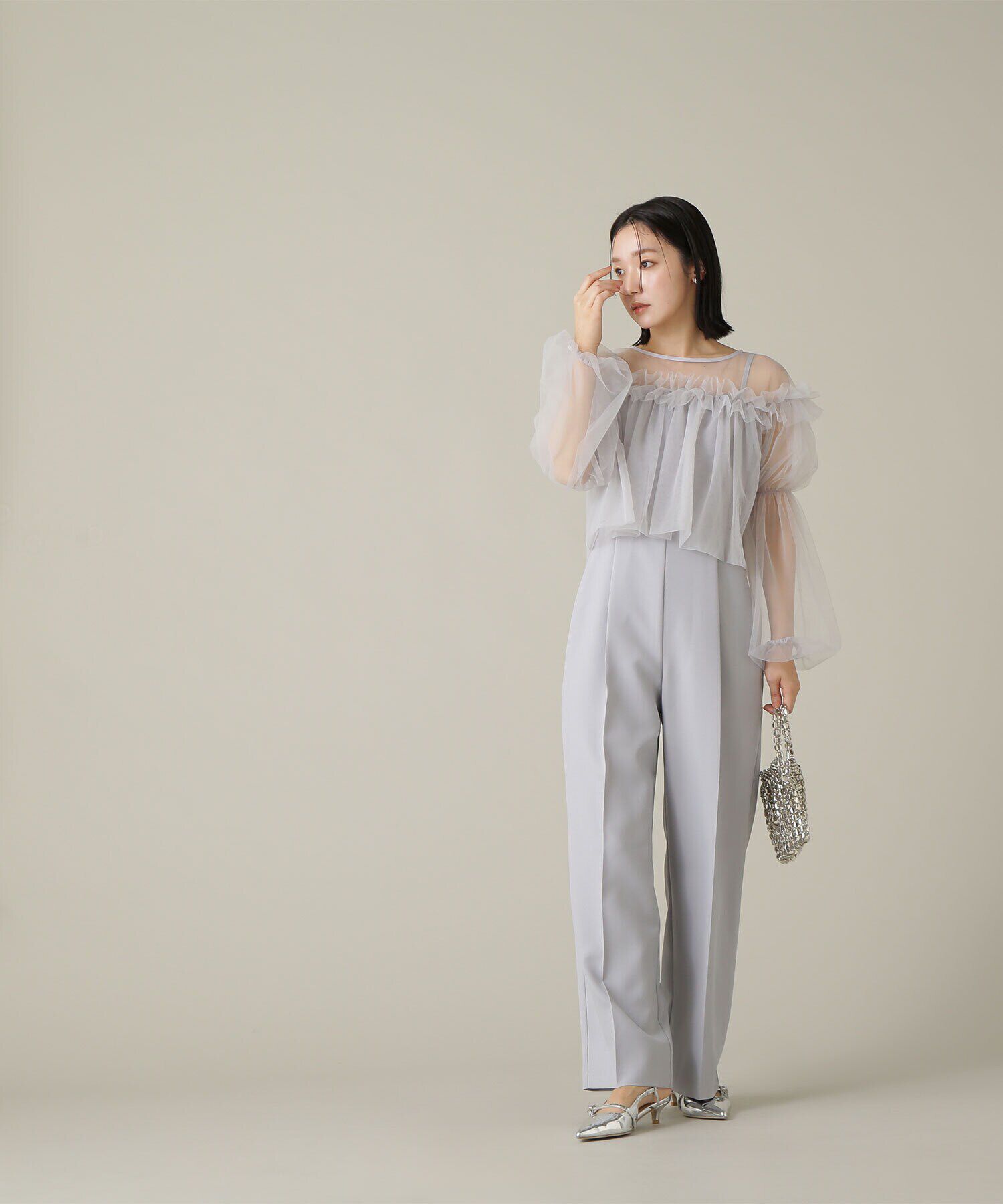  「チュールトップス＆オールインワン」|ワンピース|