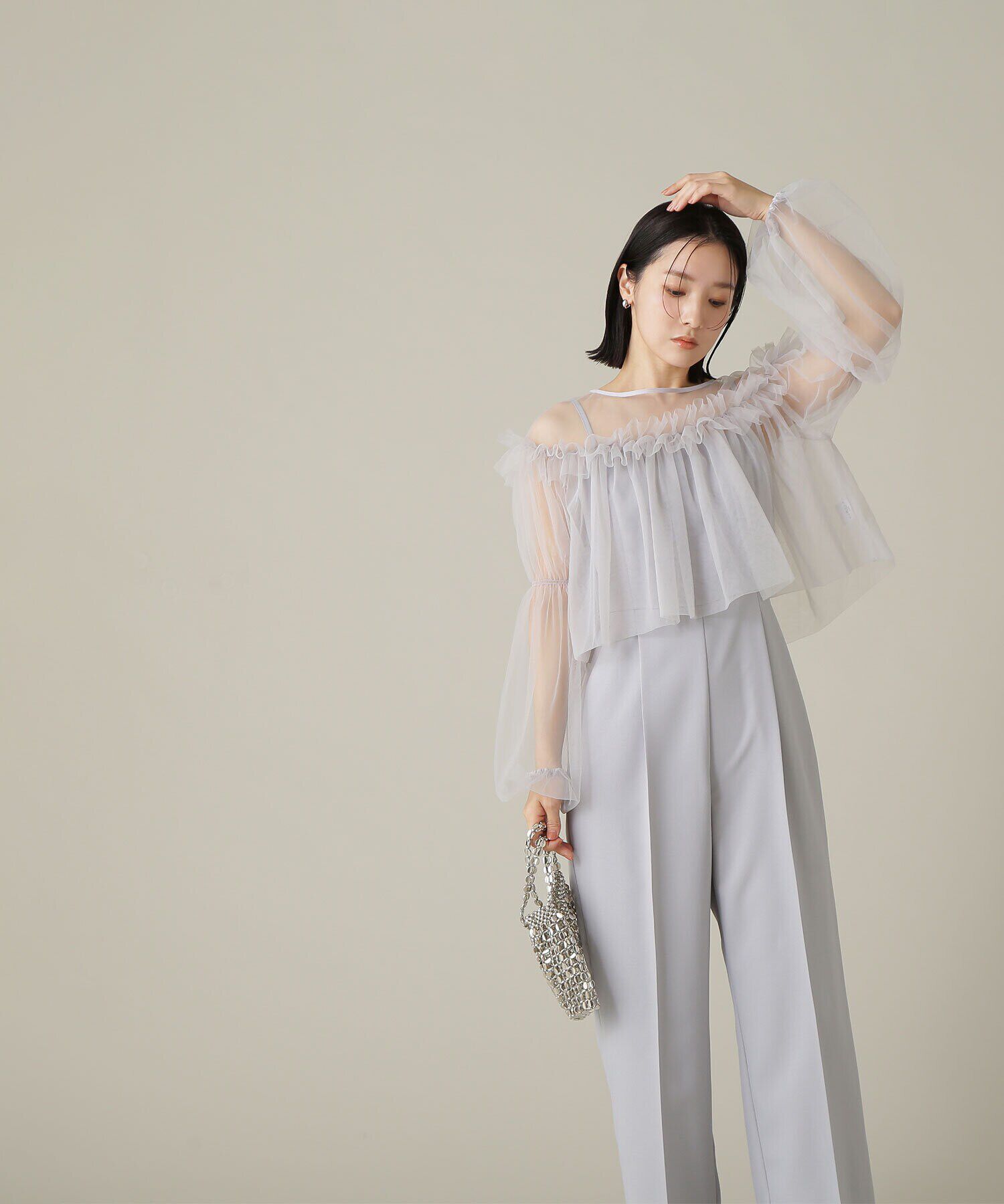  「チュールトップス＆オールインワン」|ワンピース|