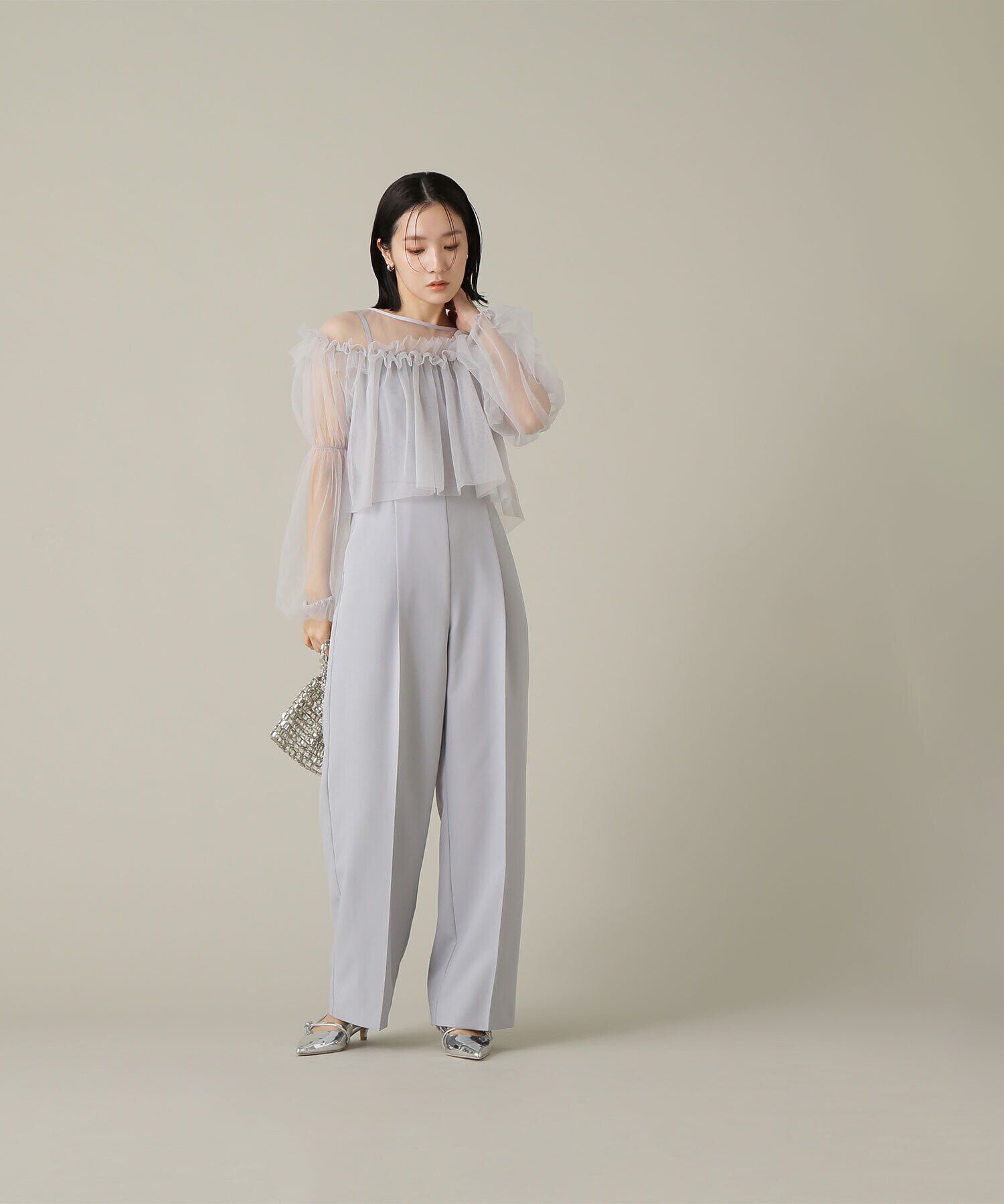  「チュールトップス＆オールインワン」|ワンピース|