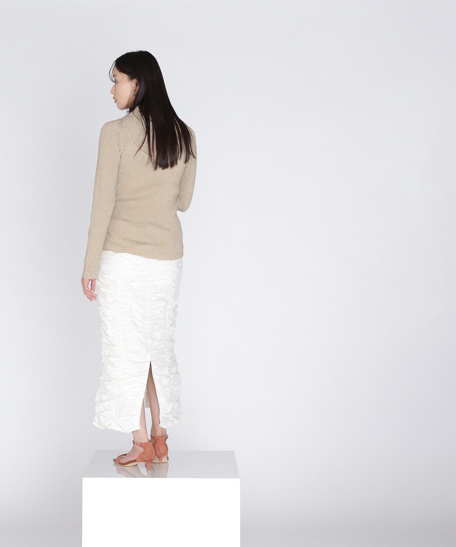  「シャーリングナロースカート」|スカート|