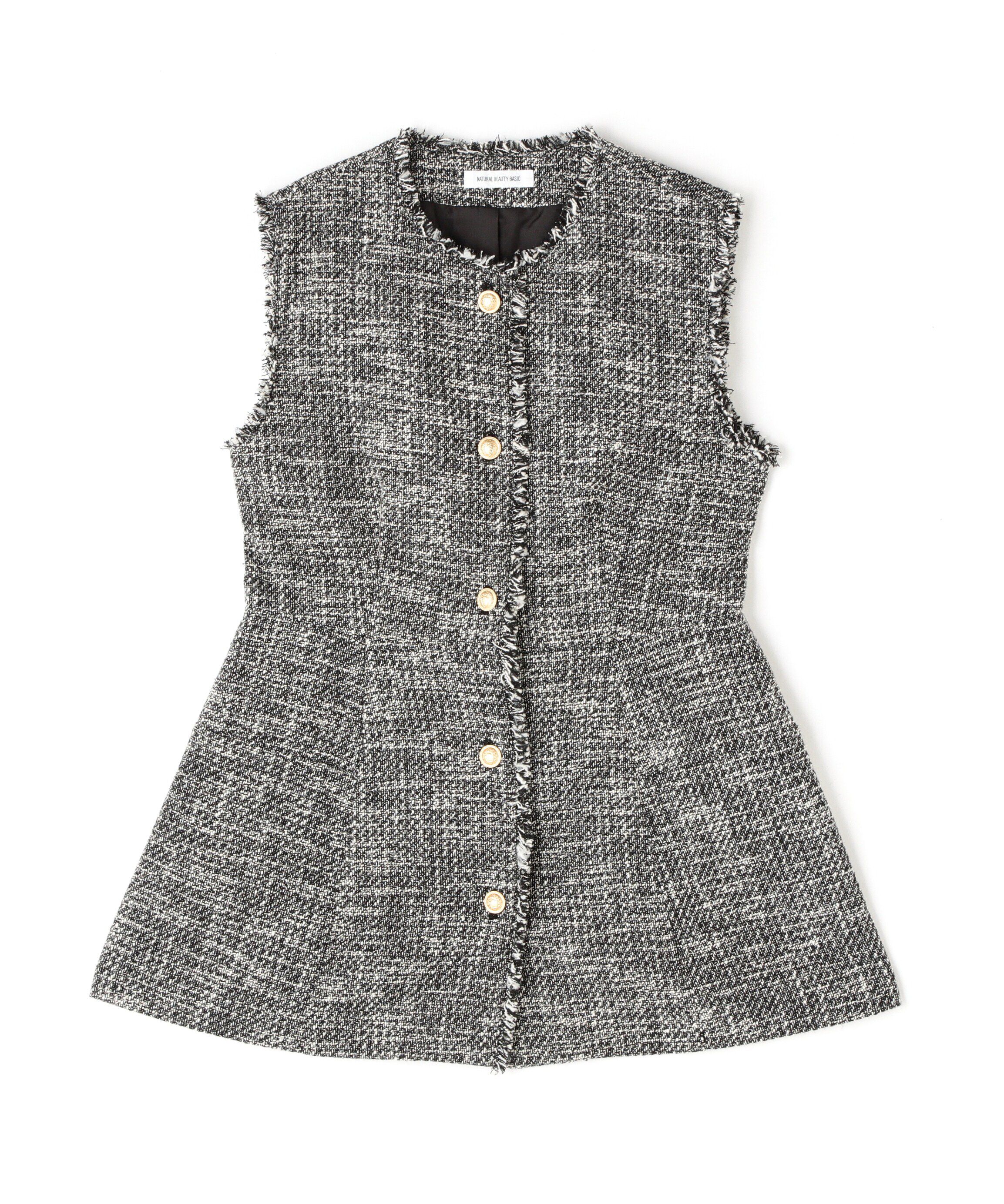  「スプリングツイード ペプラムジレ」|ブルゾン・スタジャン|