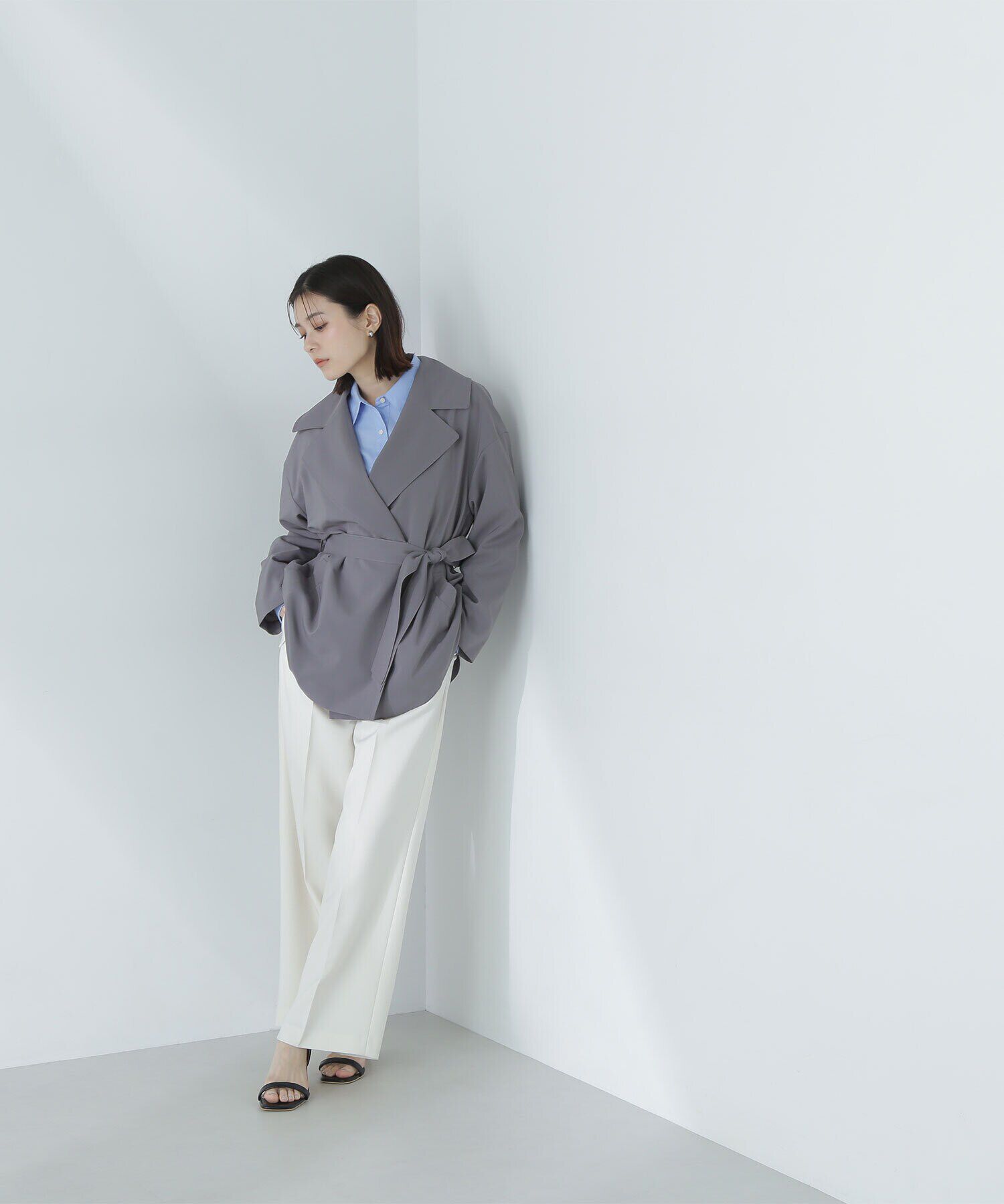  「ライトスプリングコートシリーズ ミドル丈トレンチコート」|ブルゾン・スタジャン|