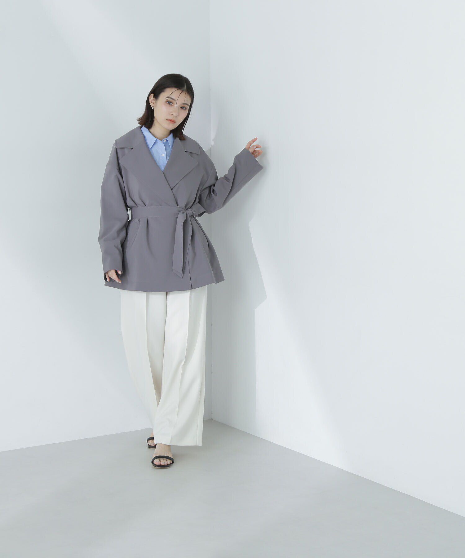  「ライトスプリングコートシリーズ ミドル丈トレンチコート」|ブルゾン・スタジャン|