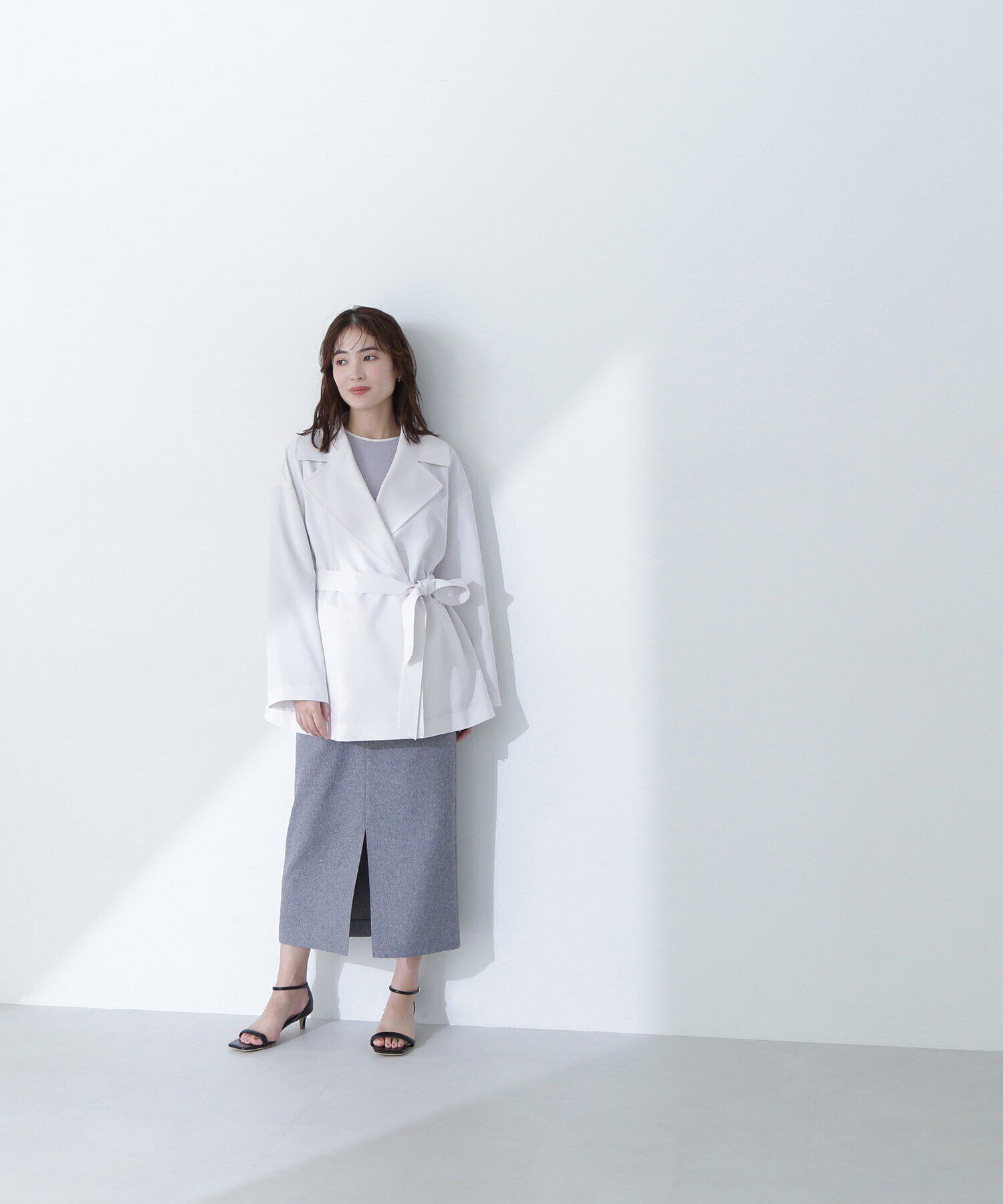  「ライトスプリングコートシリーズ ミドル丈トレンチコート」|ブルゾン・スタジャン|