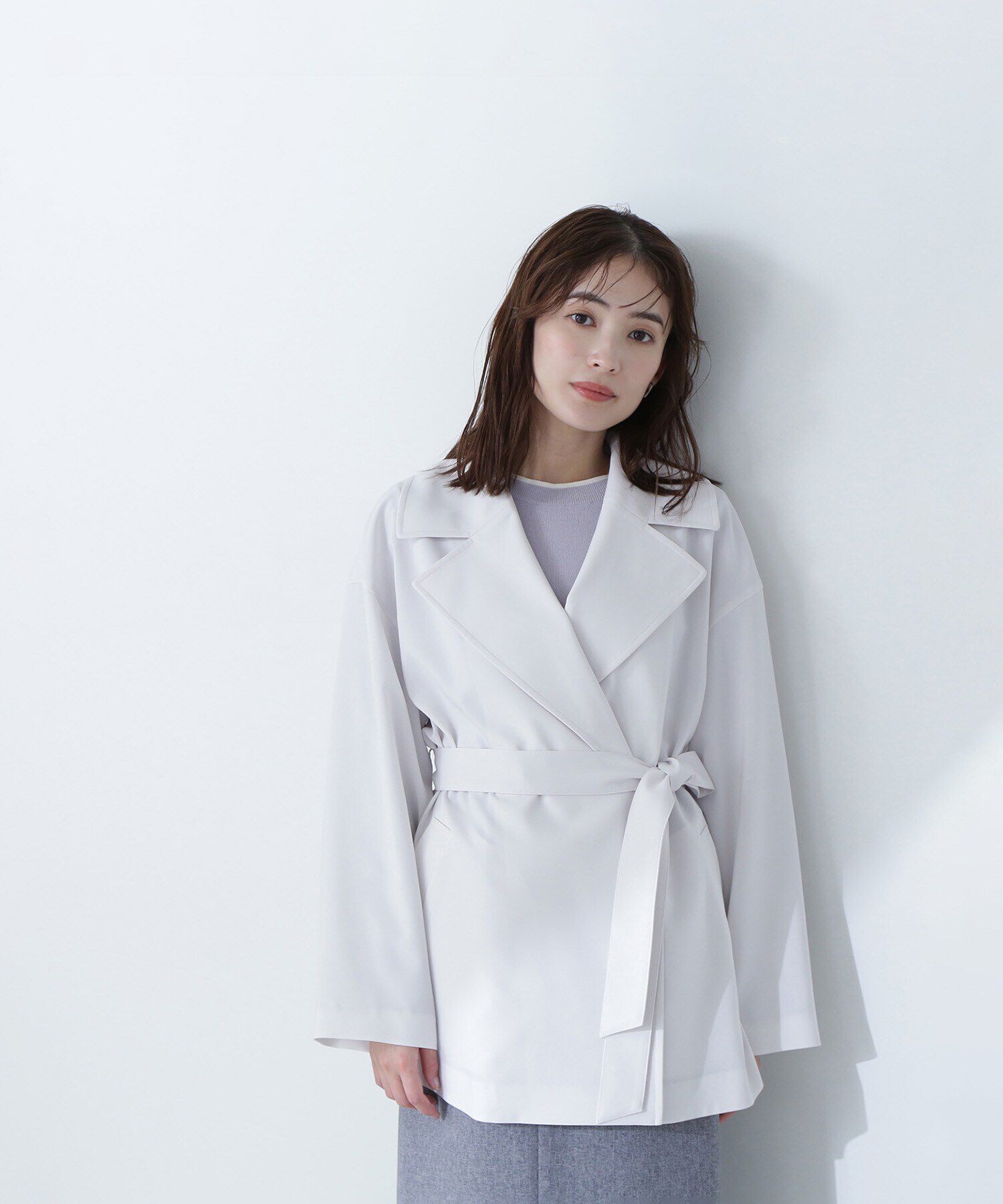  「ライトスプリングコートシリーズ ミドル丈トレンチコート」|ブルゾン・スタジャン|