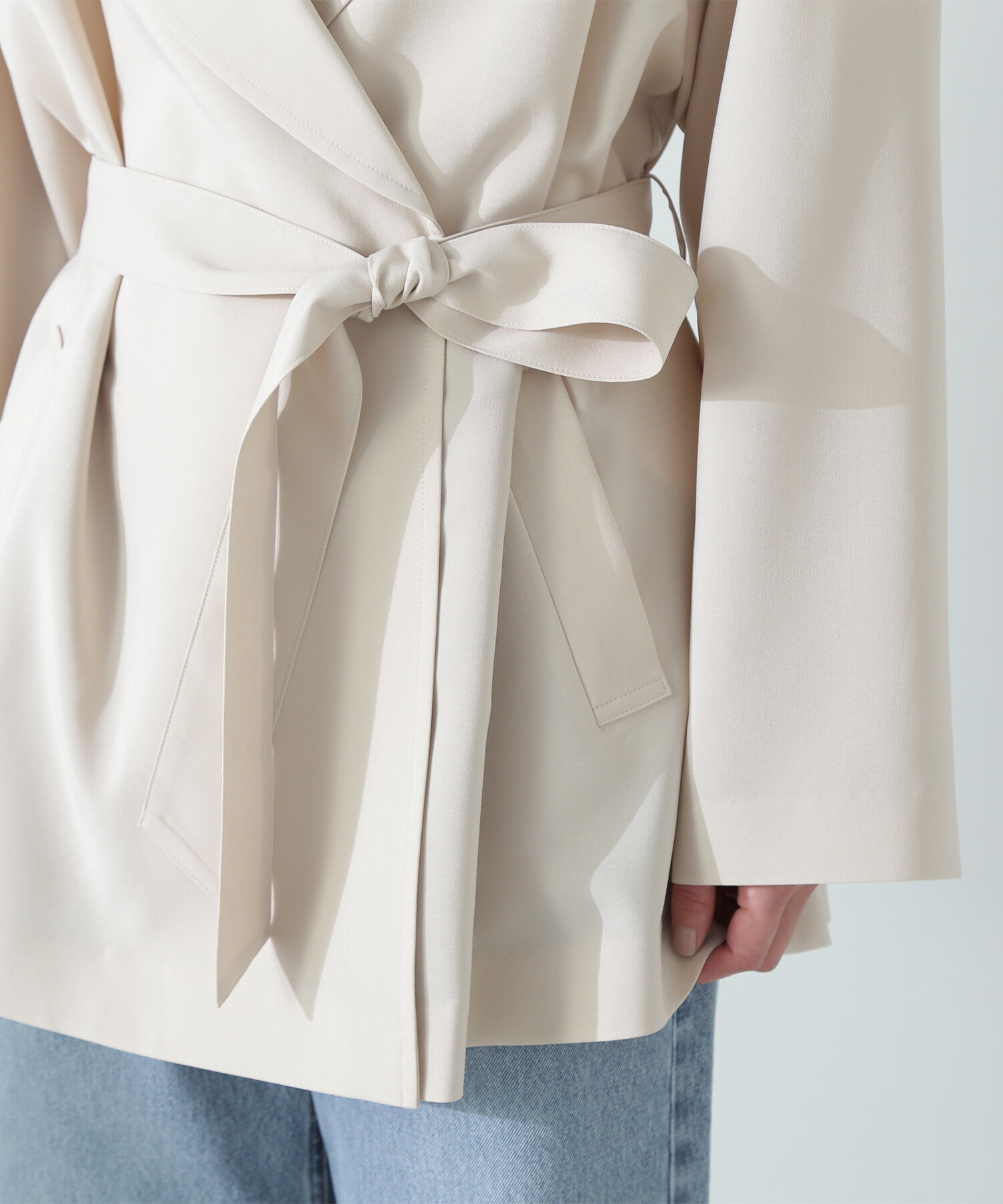  「ライトスプリングコートシリーズ ミドル丈トレンチコート」|ブルゾン・スタジャン|