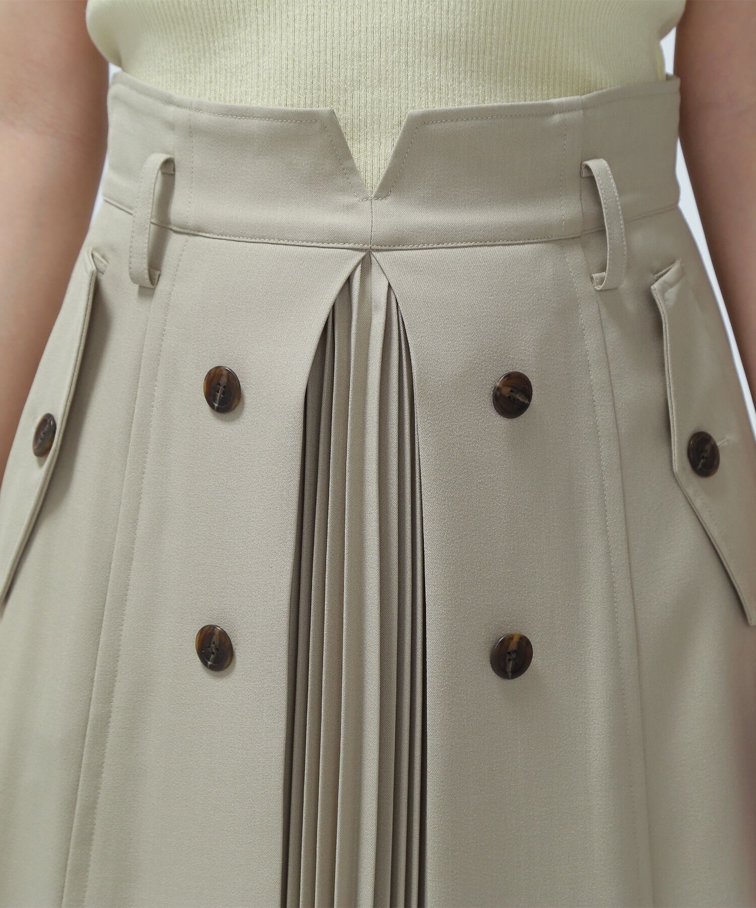  「トレンチディテールフレアスカート」|スカート|