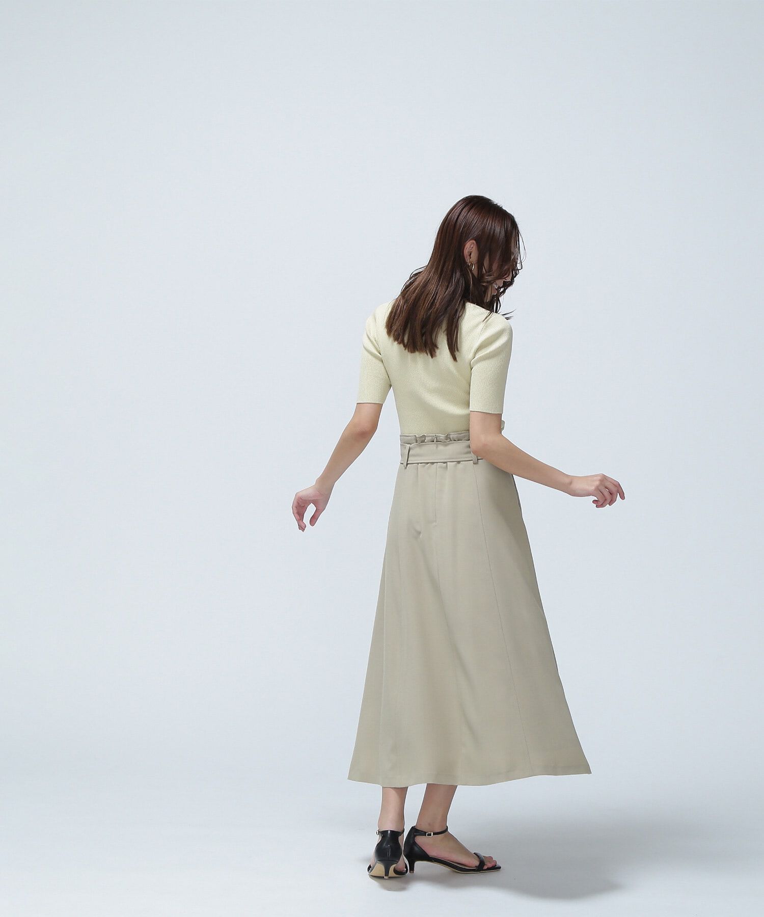  「トレンチディテールフレアスカート」|スカート|