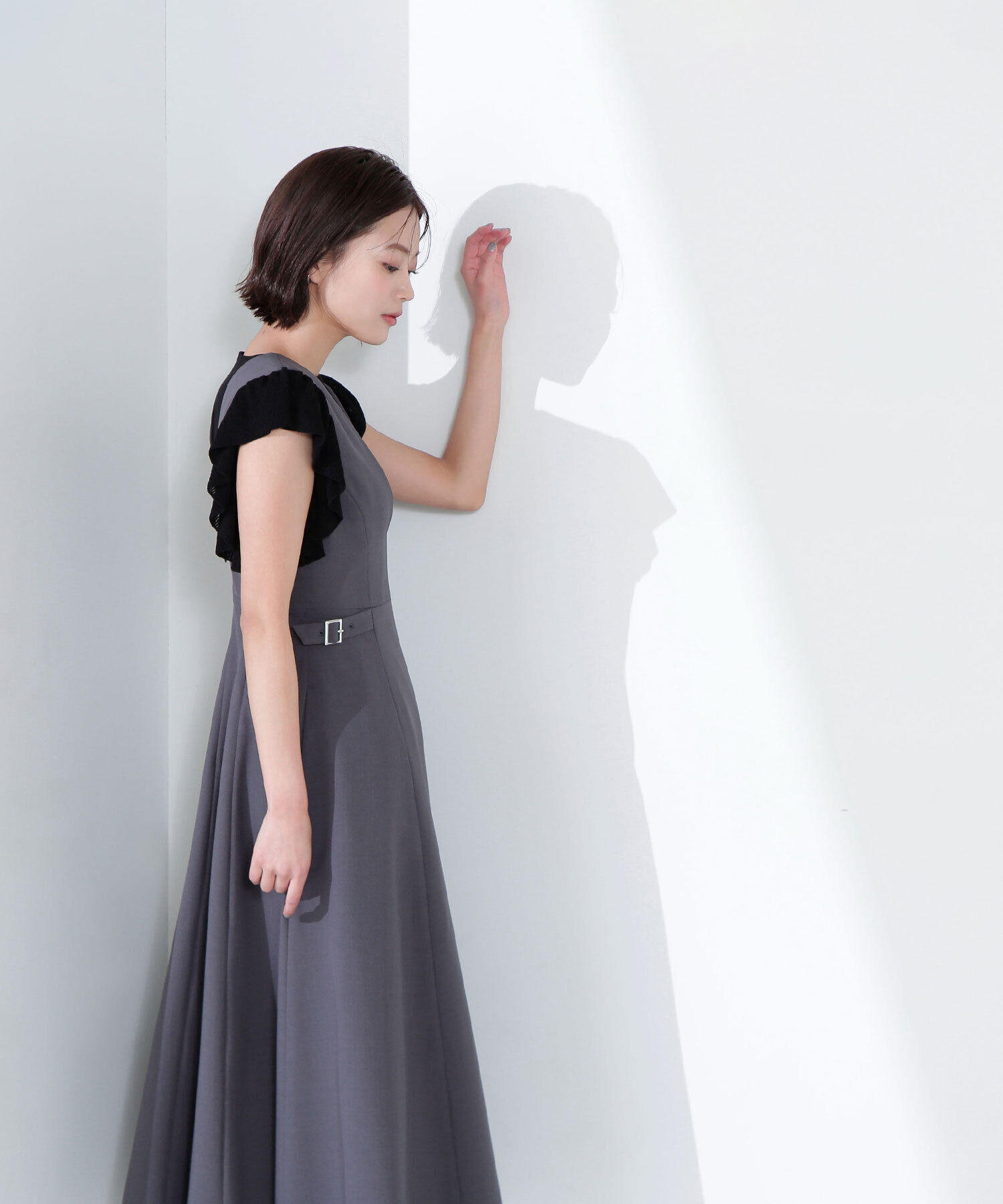  「Vネックサイドバックルジャンスカ」|ワンピース|