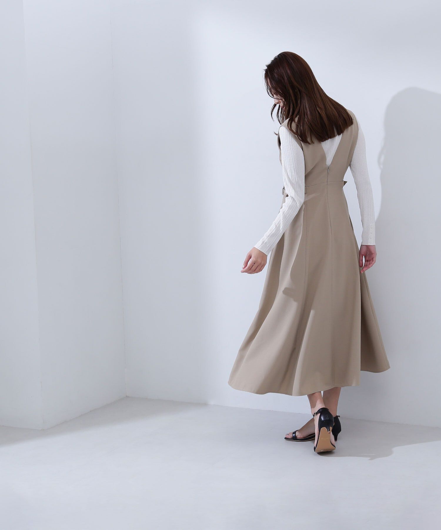  「Vネックサイドバックルジャンスカ」|ワンピース|