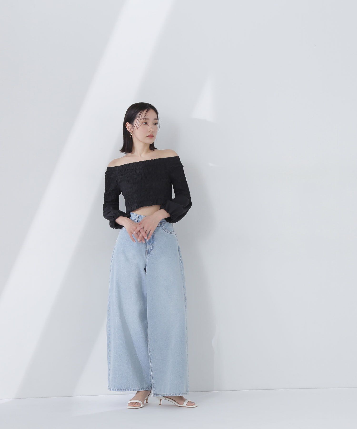  「シャーリングブラウスセットワンピース」|ワンピース|