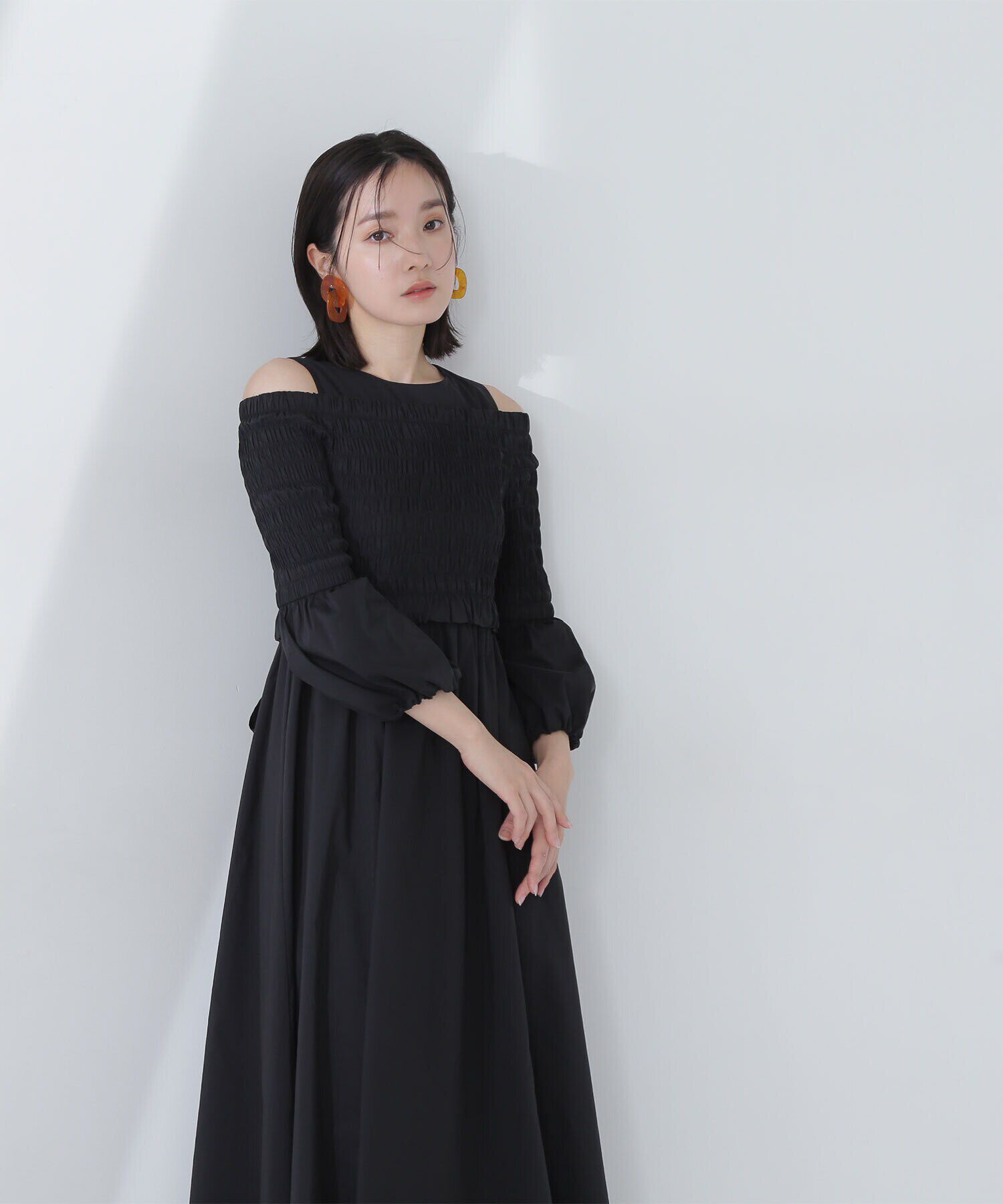  「シャーリングブラウスセットワンピース」|ワンピース|