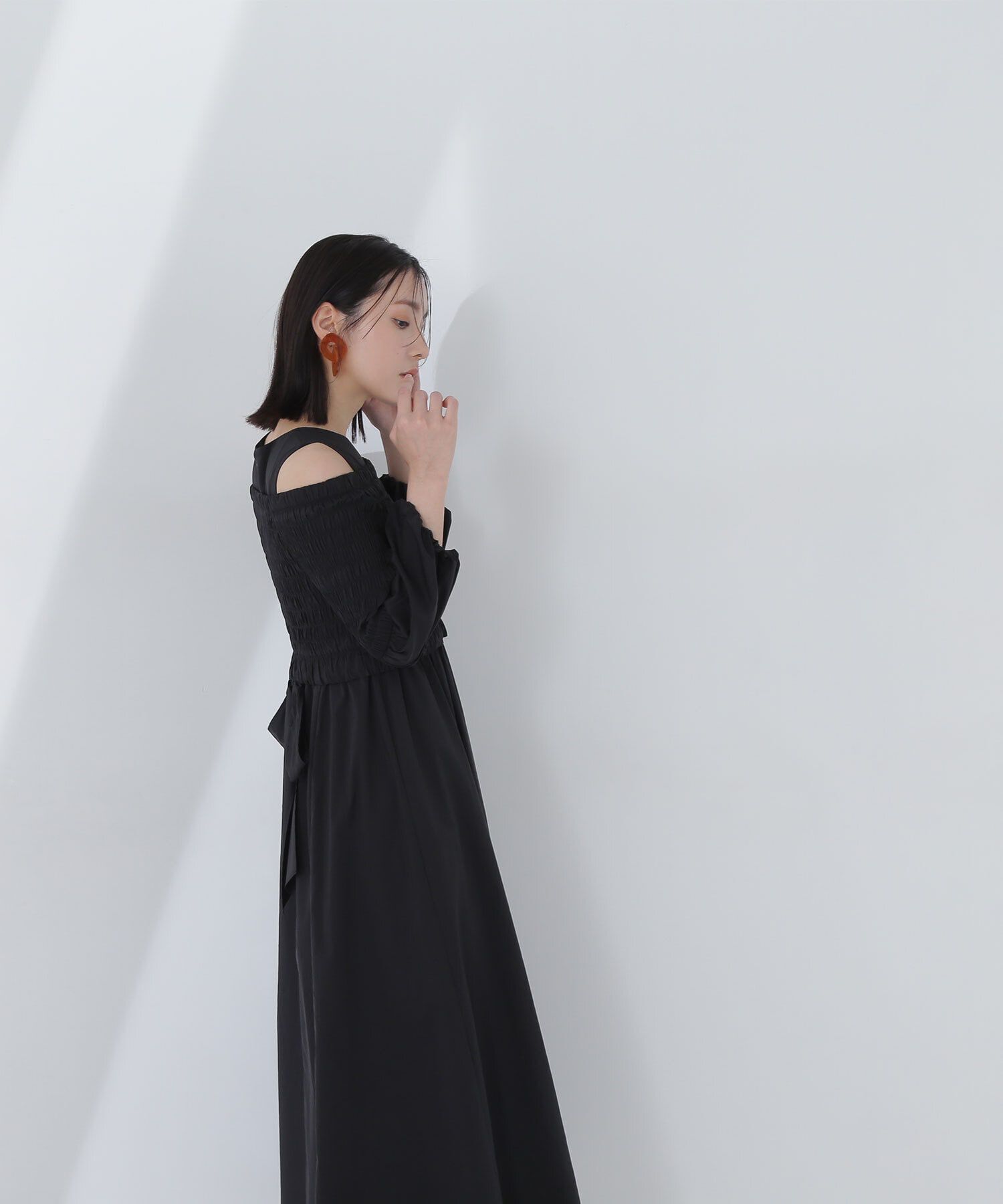  「シャーリングブラウスセットワンピース」|ワンピース|