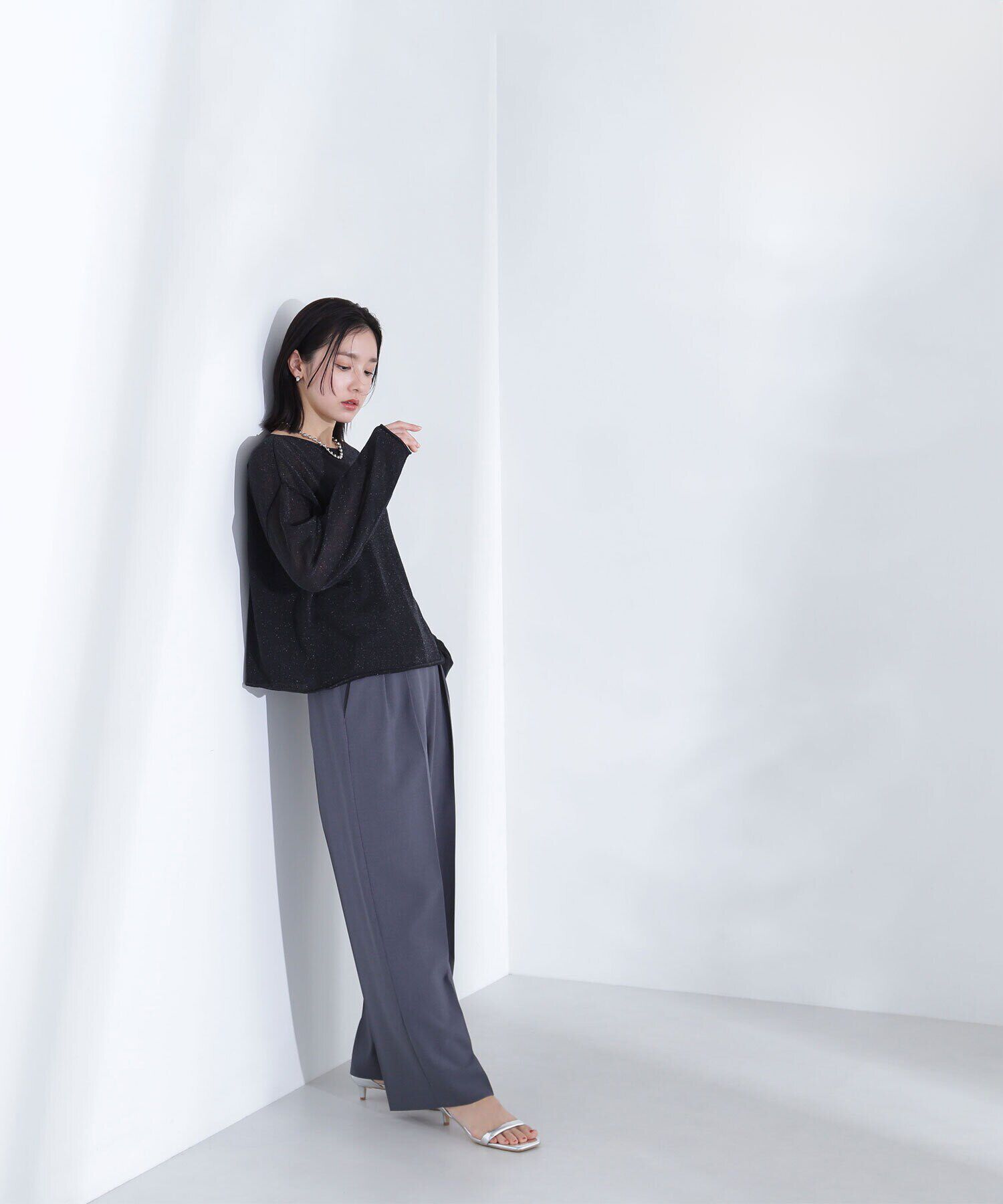  「ラメシアーオーバーニット」|ニット・セーター|