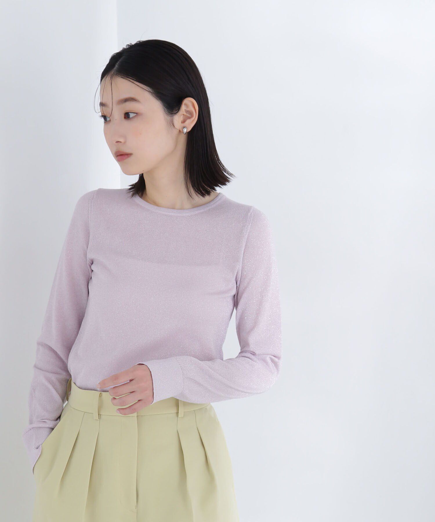  「クルーネックラメニット」|ニット・セーター|