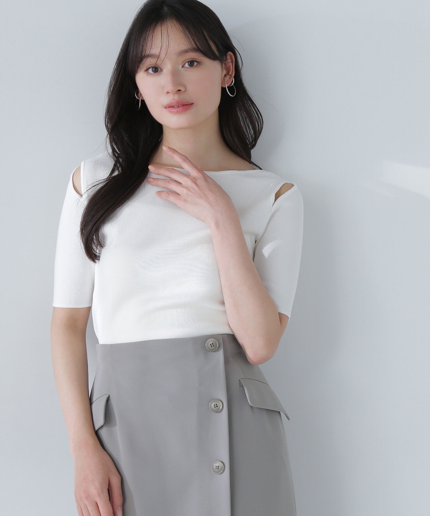  「ショルダースリットニット」|ニット・セーター|