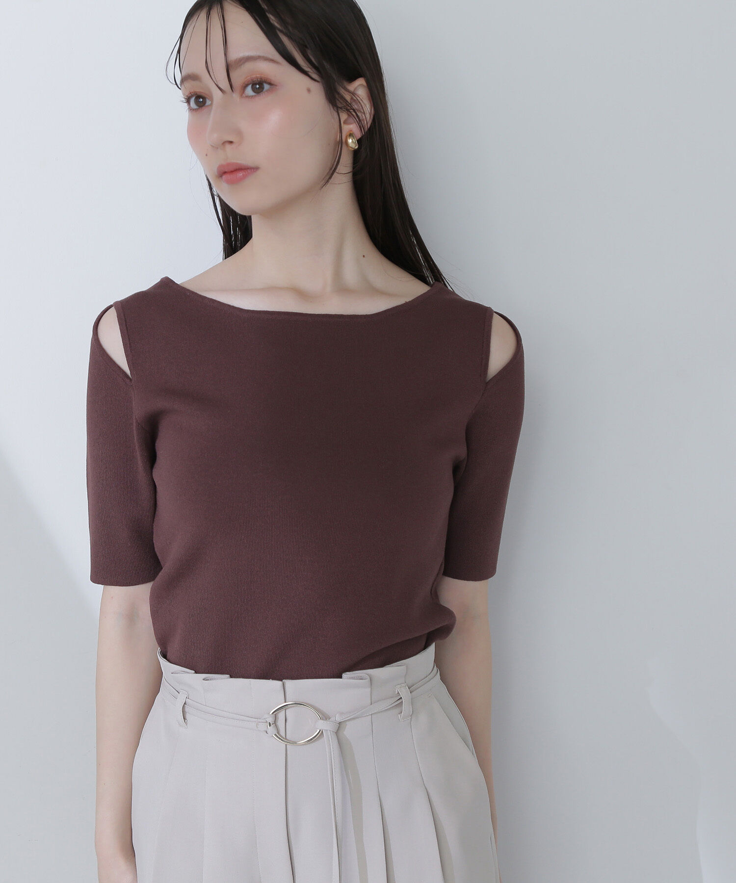  「ショルダースリットニット」|ニット・セーター|